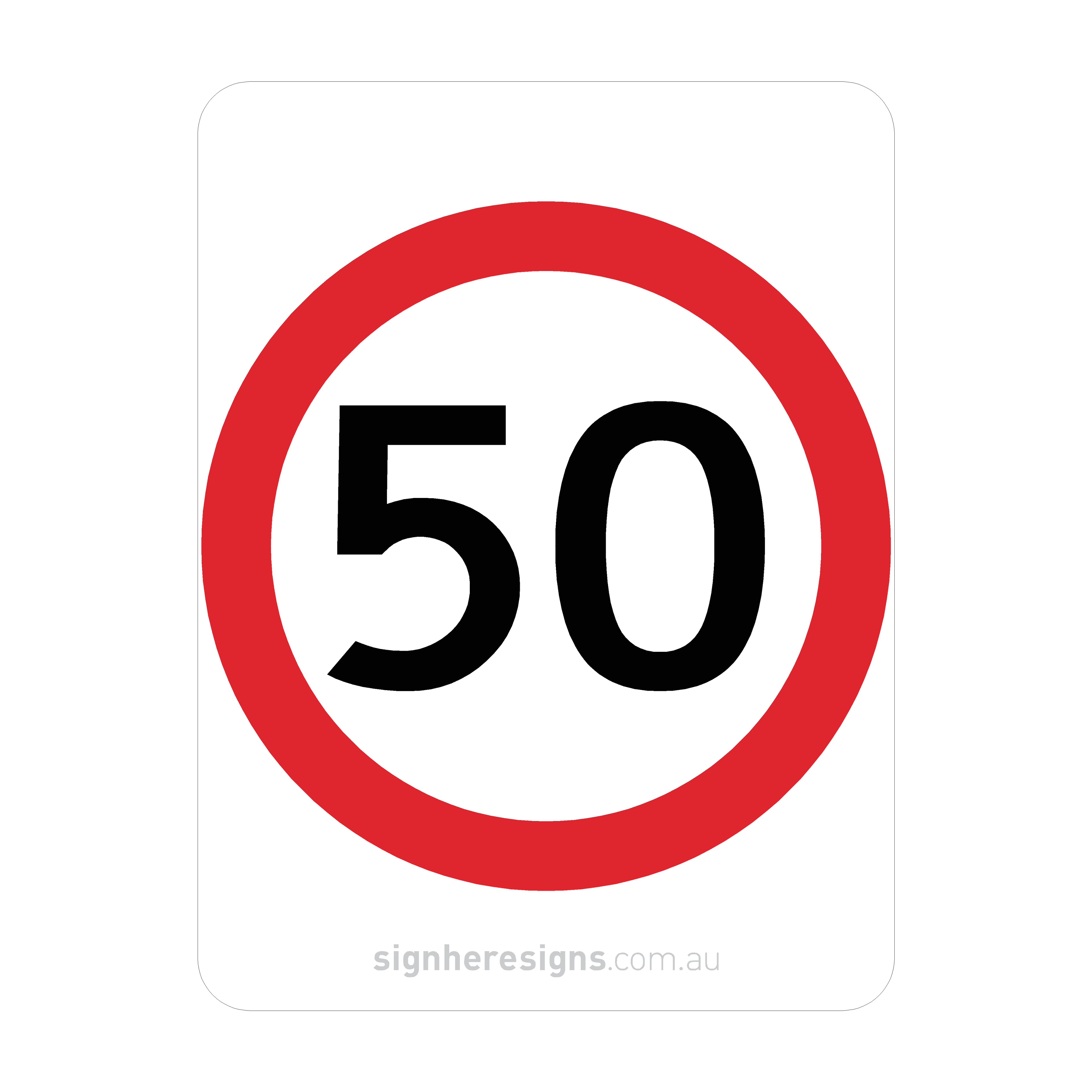 R4-1 Speed Restriction - Traffic Sign