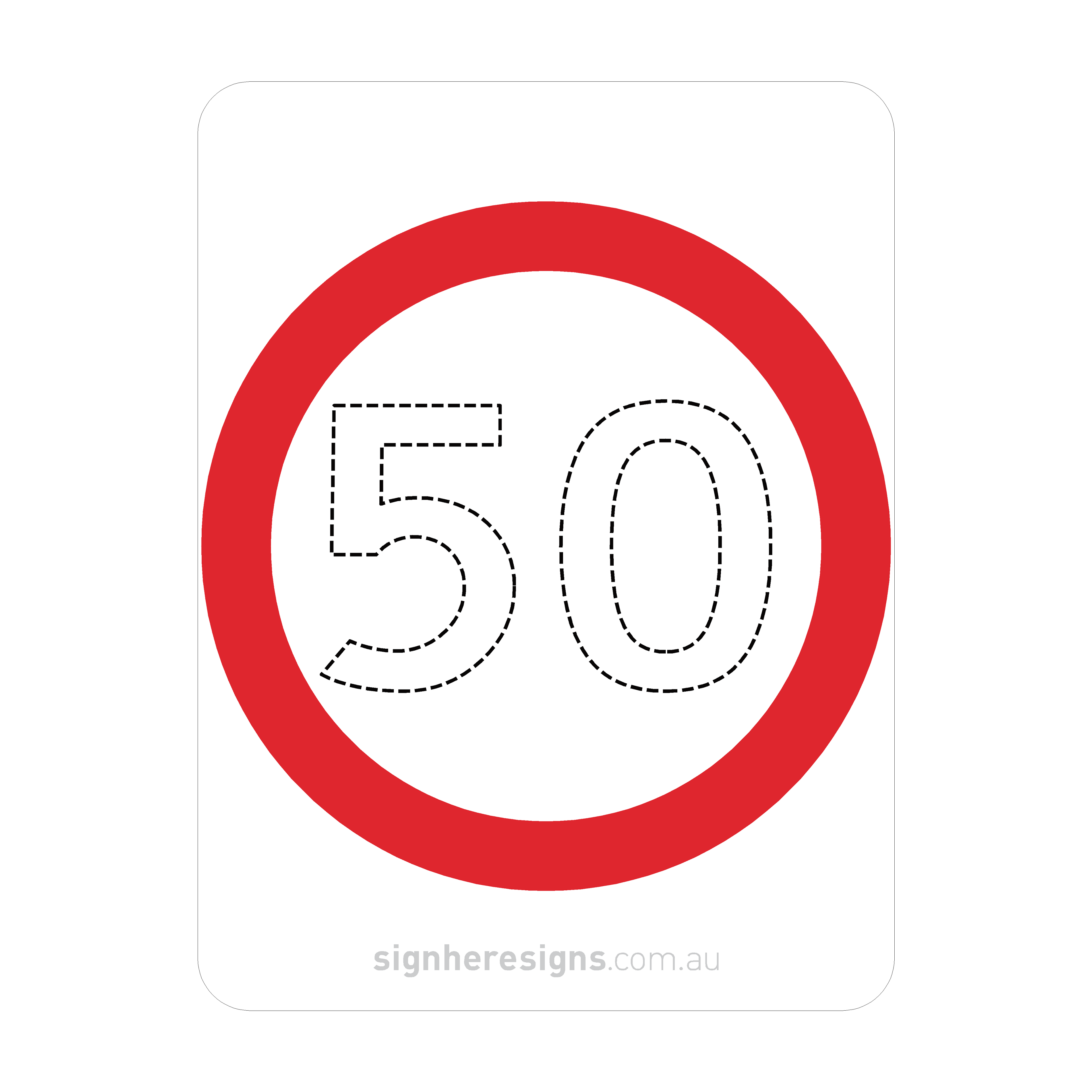 R4-1 Speed Restriction - Traffic Sign