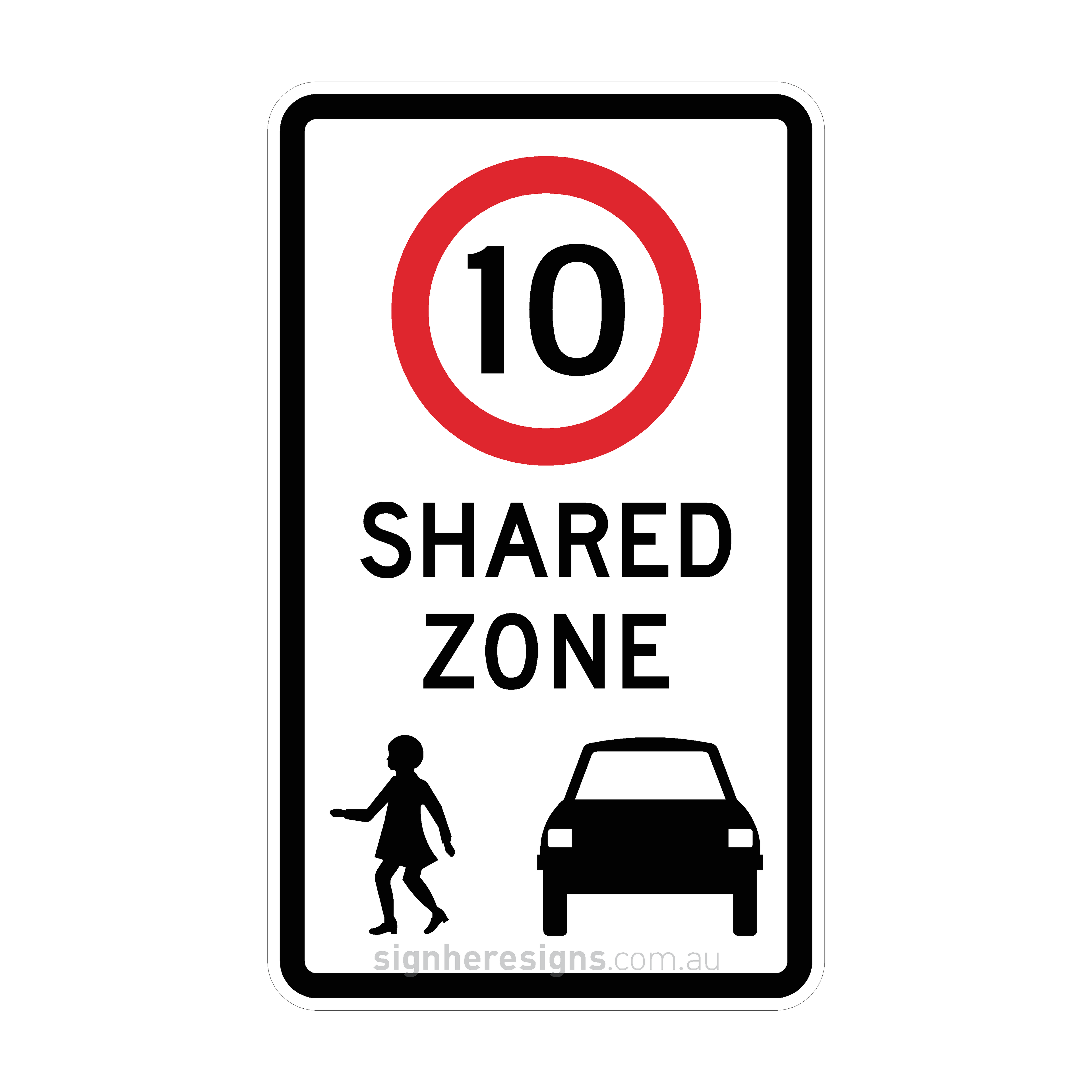 R4-4 Shared Zone - Traffic Sign
