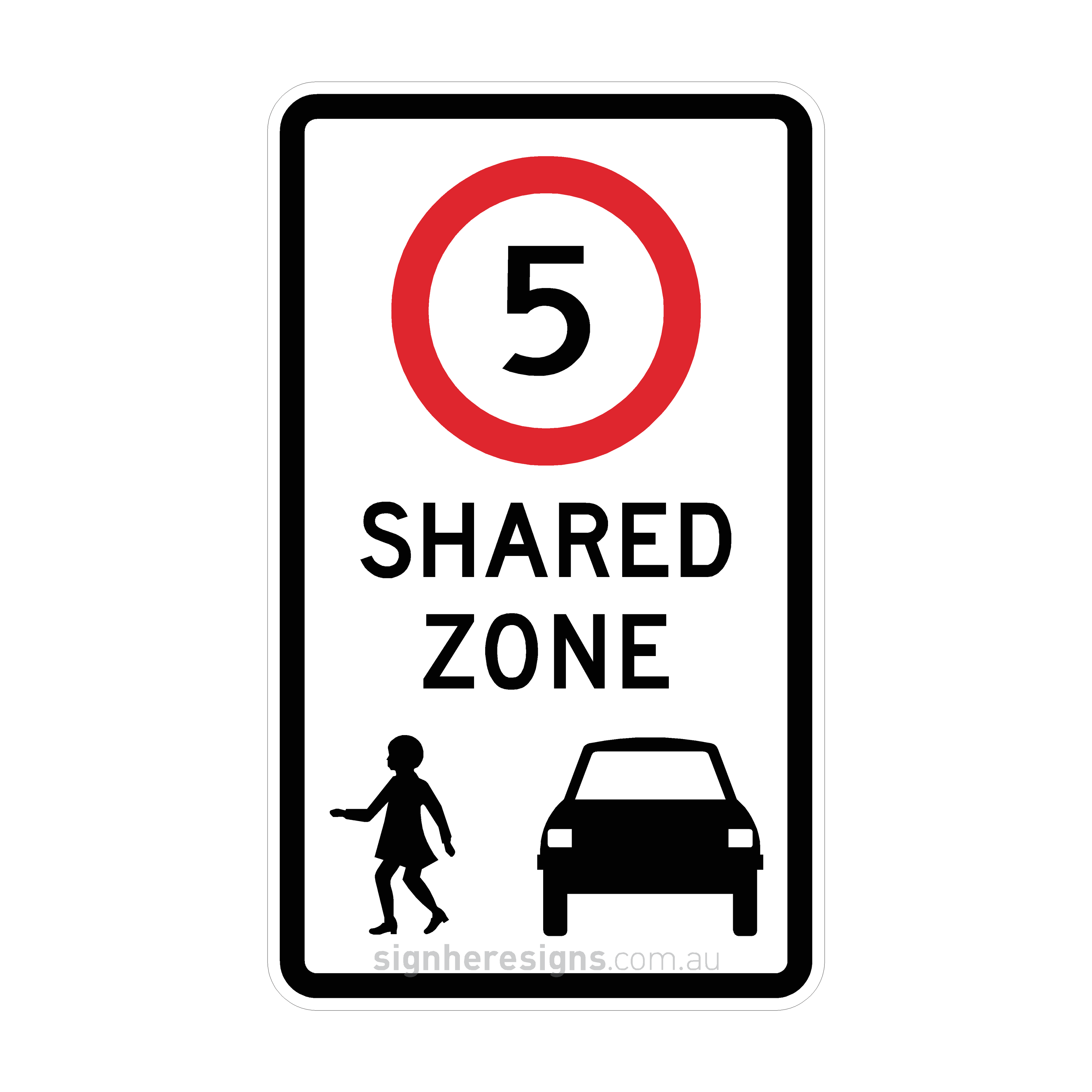 R4-4 Shared Zone - Traffic Sign