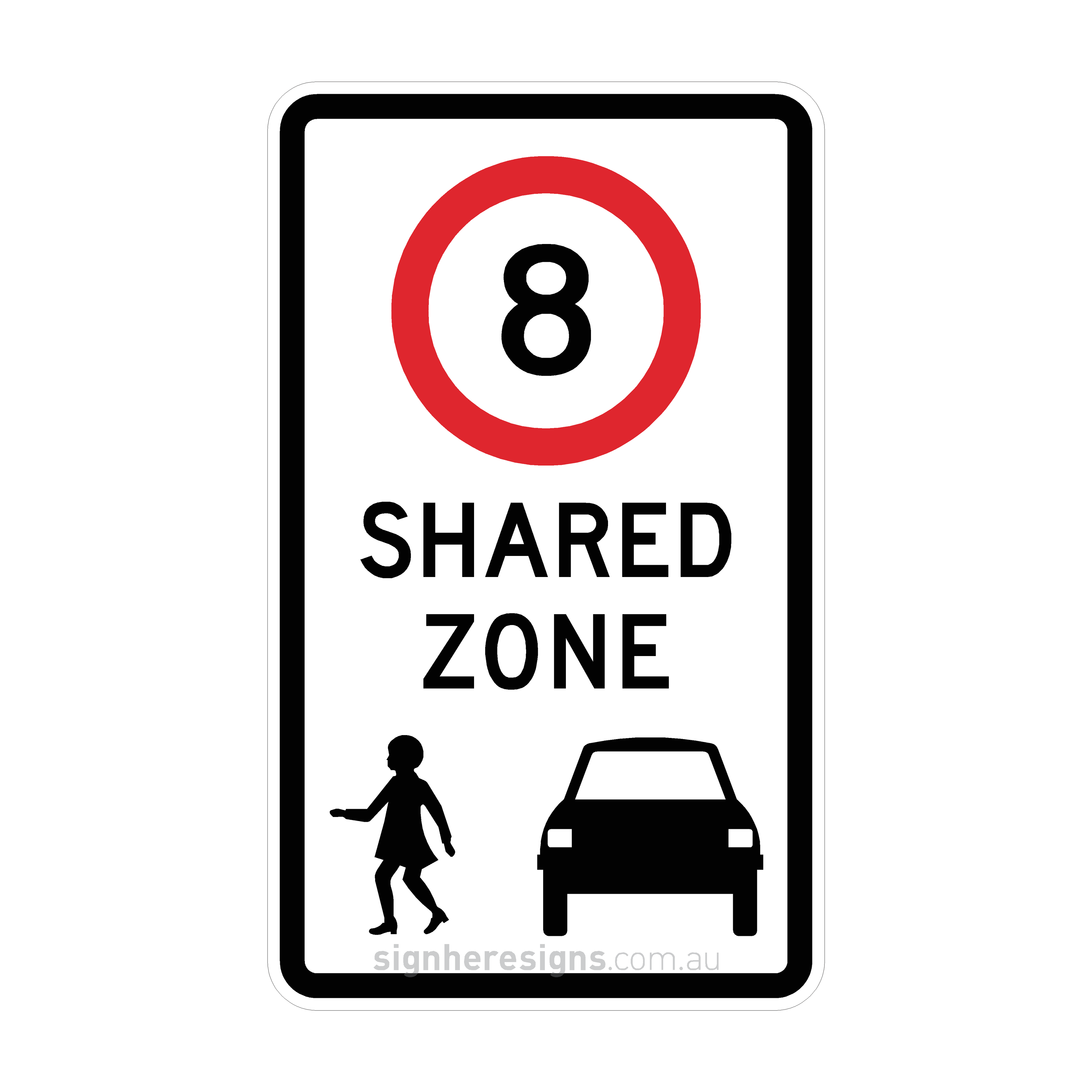 R4-4 Shared Zone - Traffic Sign