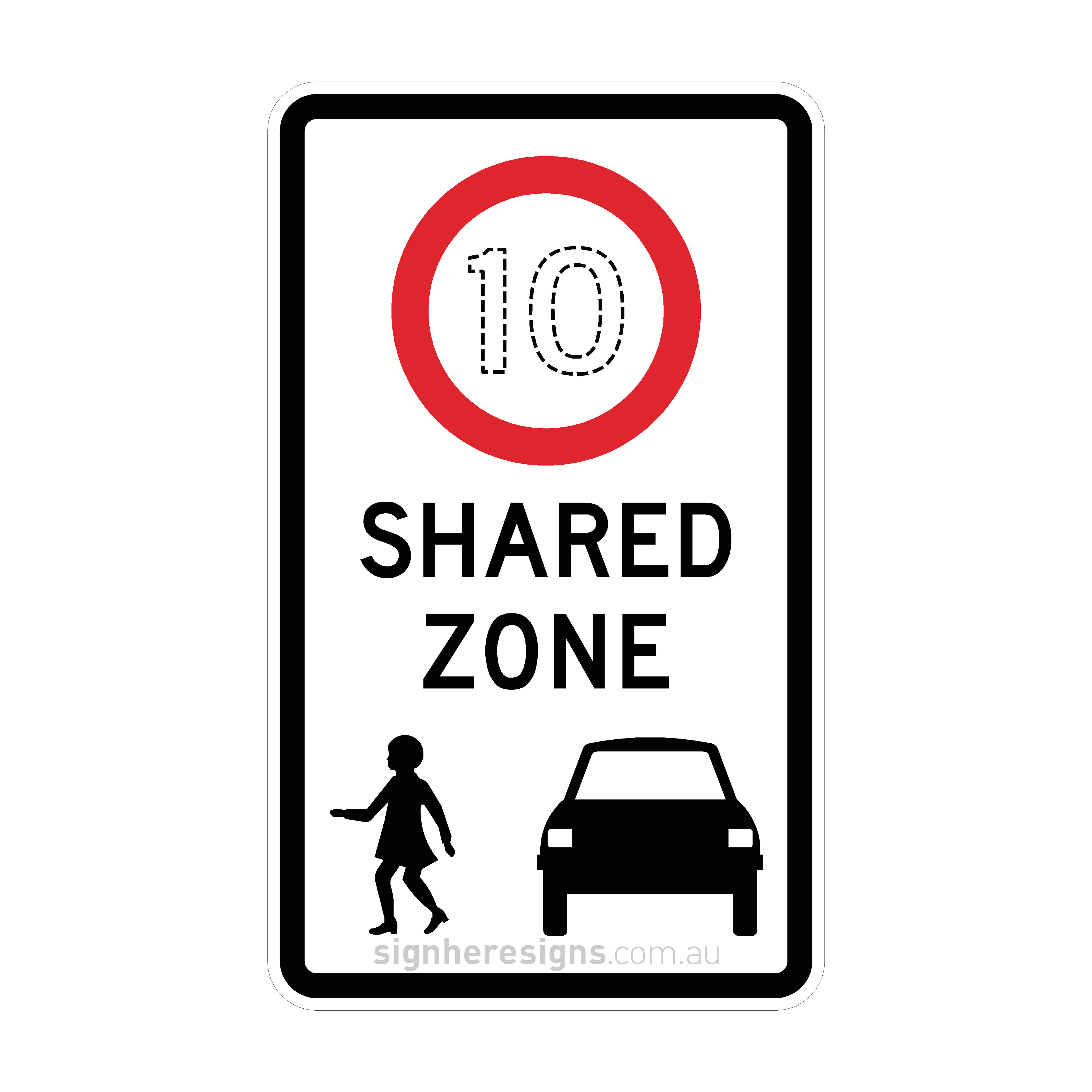 R4-4 Shared Zone - Traffic Sign