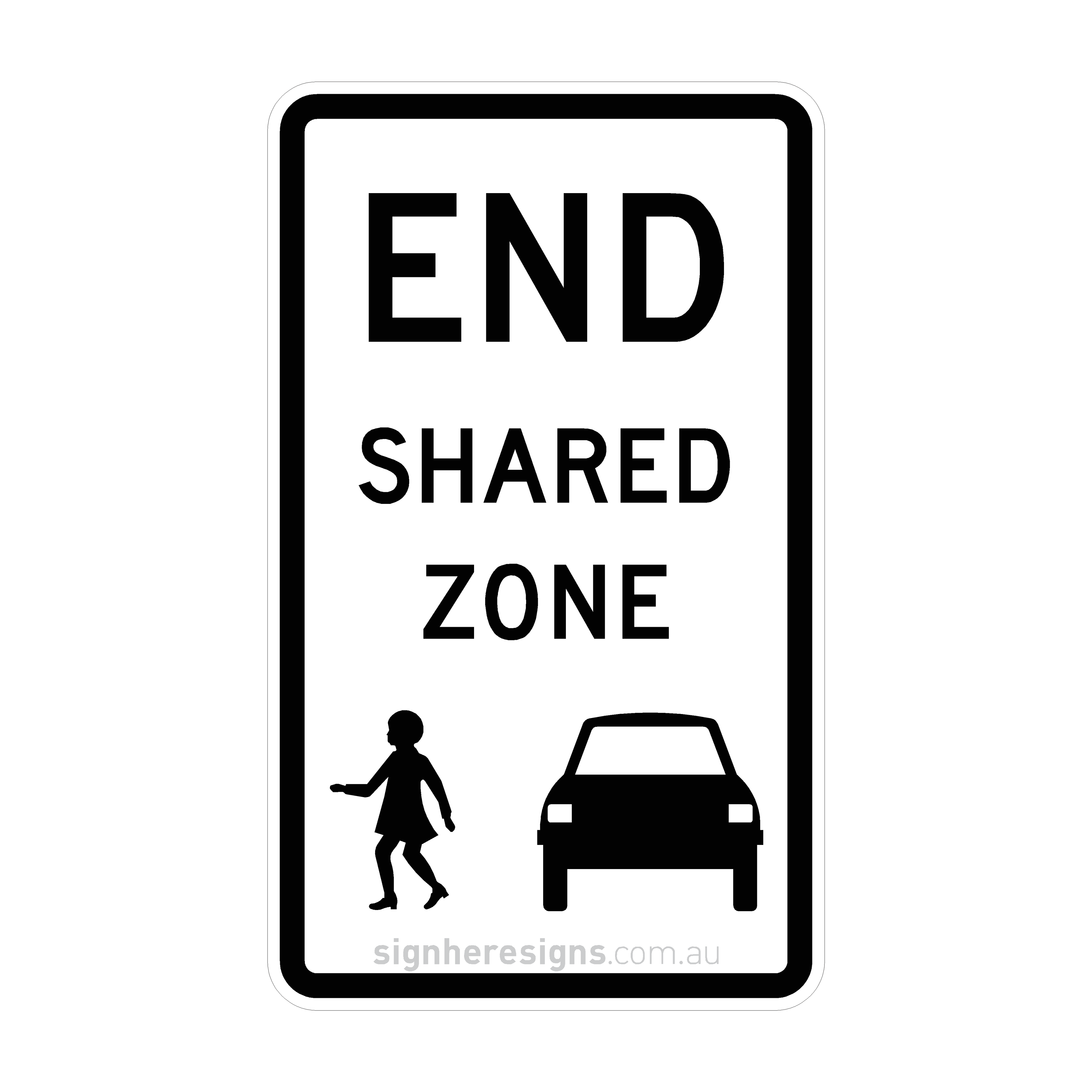 R4-5 End Shared Zone - Traffic Sign