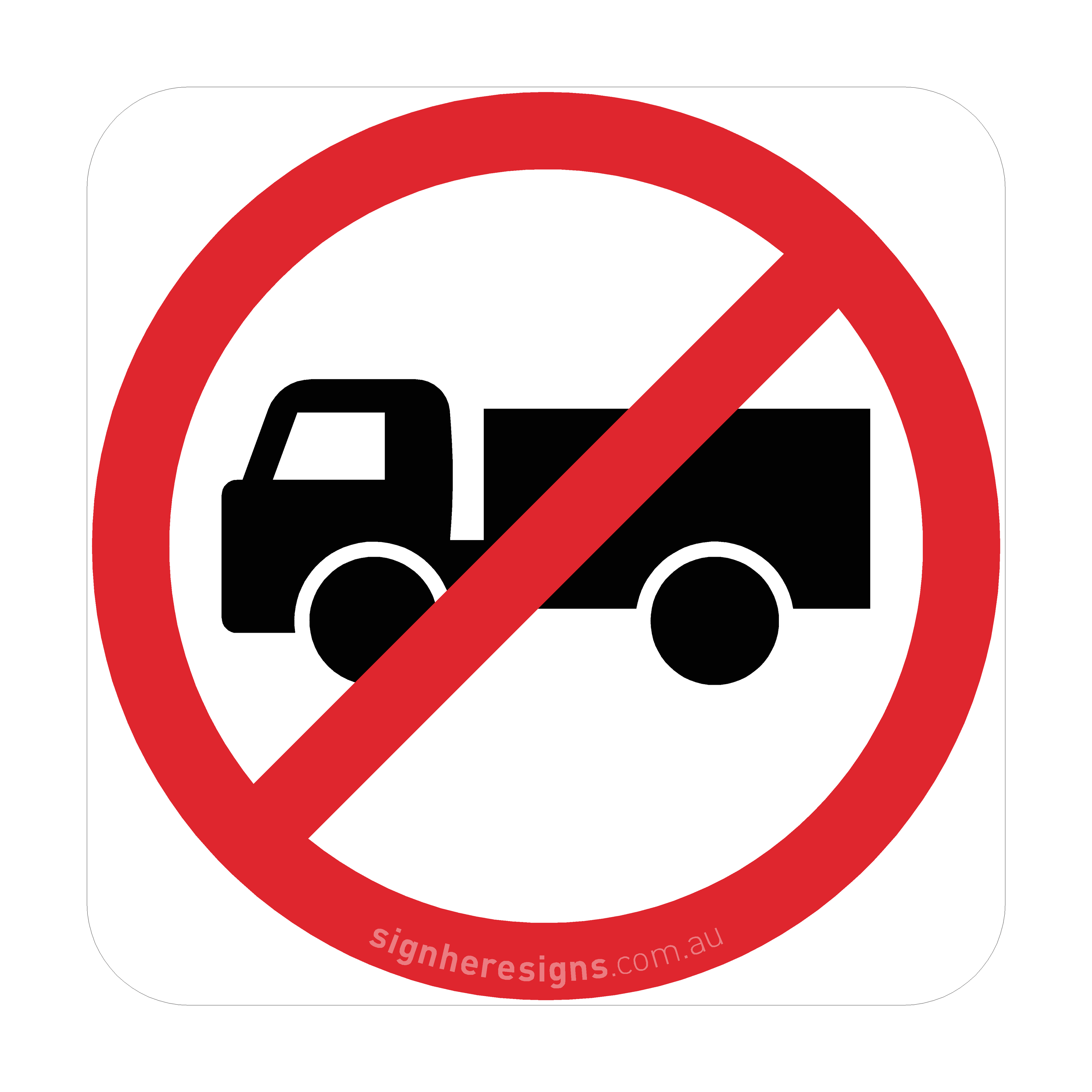 R6-10-2 Trucks Prohibited - Traffic Sign