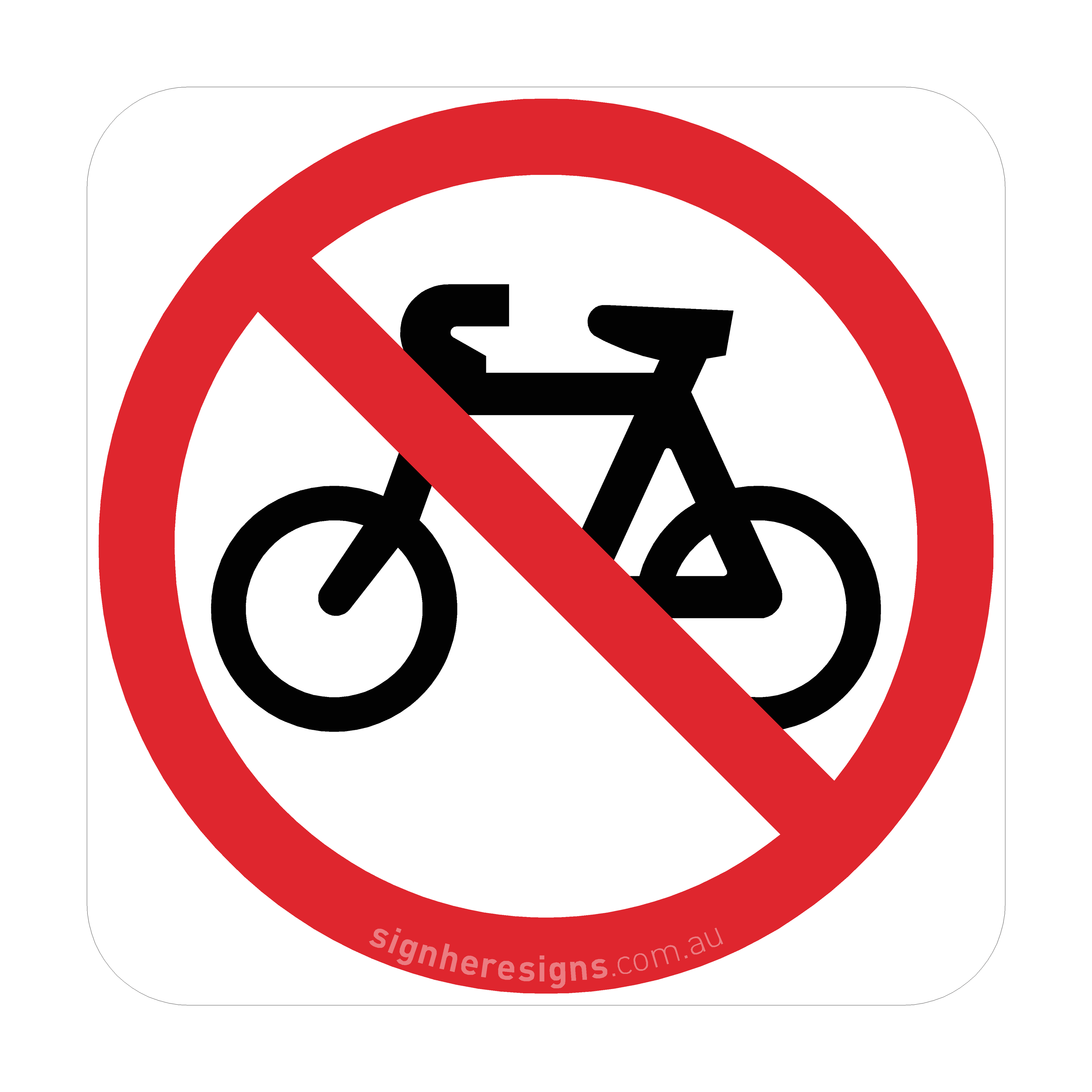 R6-10-3 Bicycles Prohibited - Traffic Sign