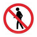 R6-15 Pedestrians Prohibited - Traffic Sign