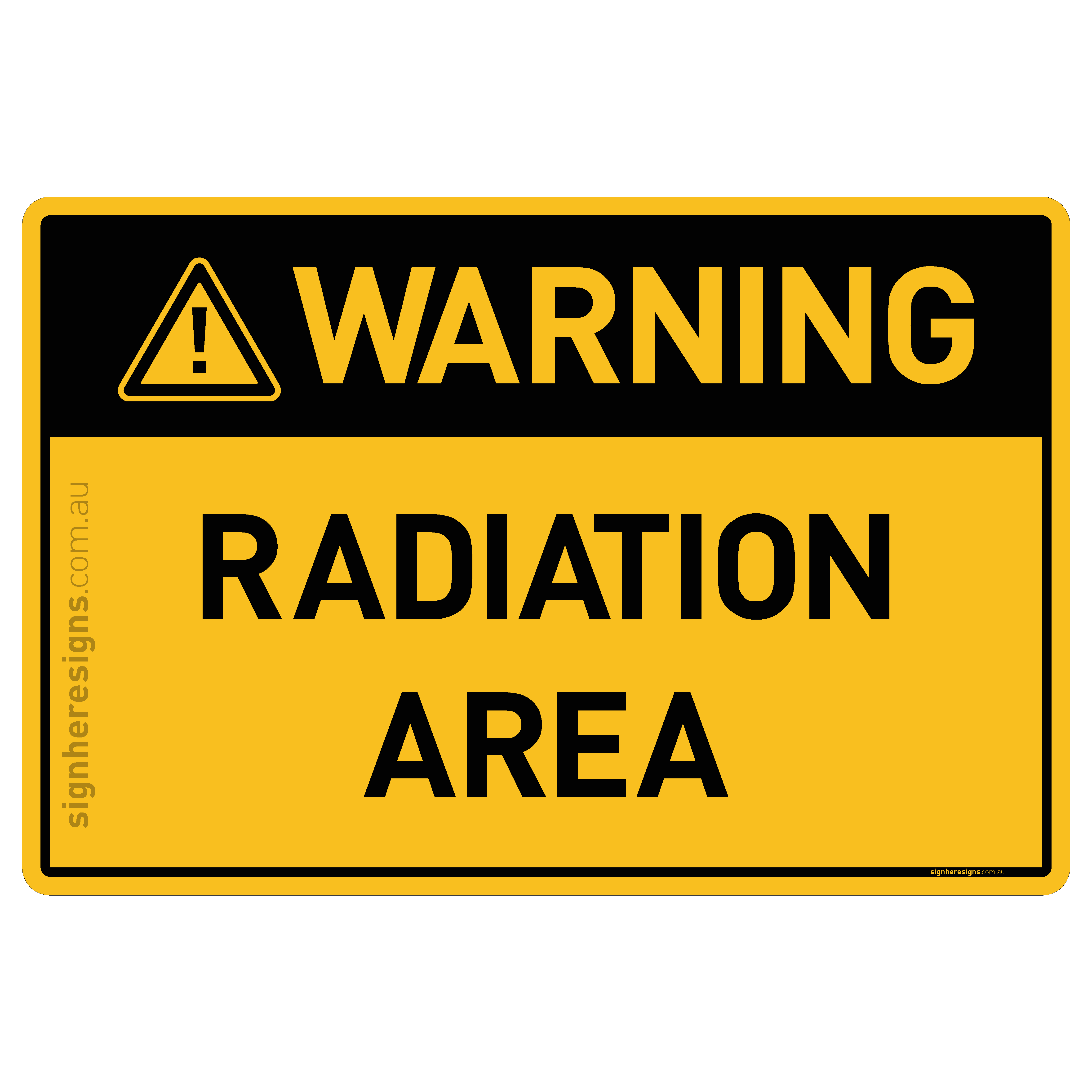 Radiation Area Warning Sign | Buy Online – Sign Here Signs