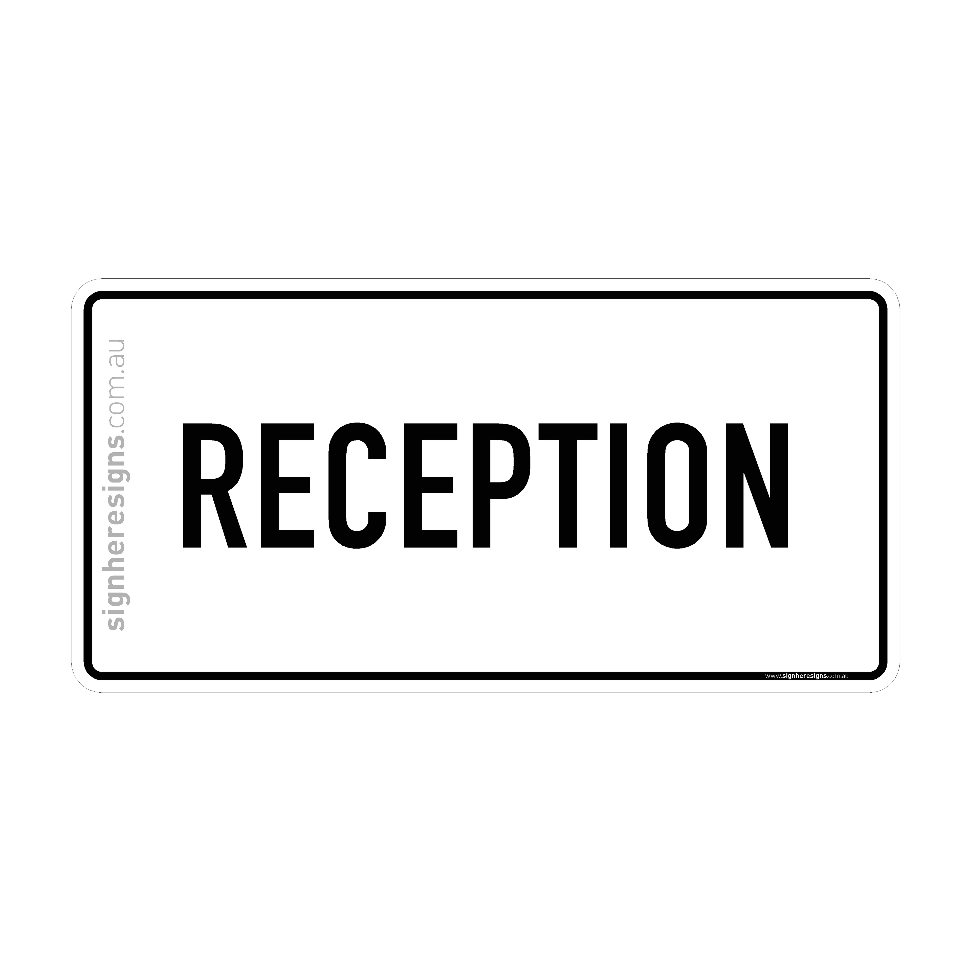 Reception Sign Hand Point Sign Reception Sign - Directional – Sign Here Signs