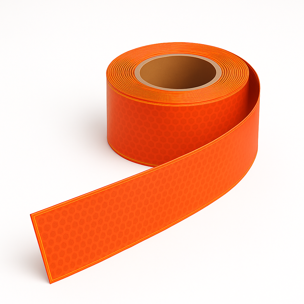 Fluoro Orange Class 1X Reflective Tape - Edge Sealed