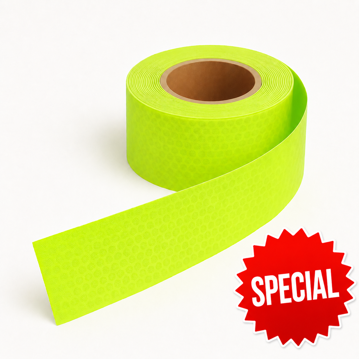 Fluoro Yellow-Green Class 1X Reflective Tape - 50mm Clearance Roll
