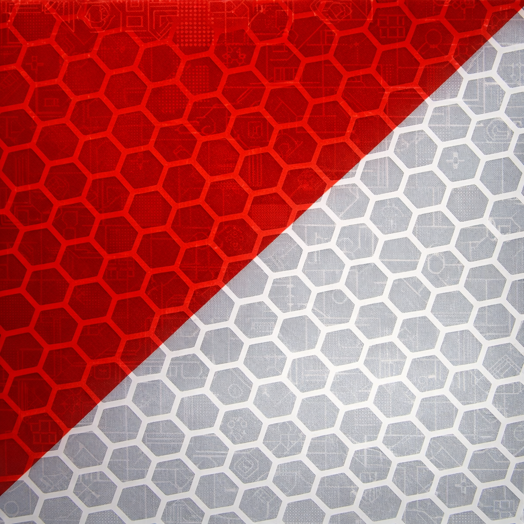 Red/White Class 1 Reflective Hazard Tape