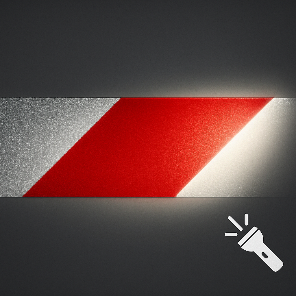 Red/White Class 2 Reflective Hazard Tape