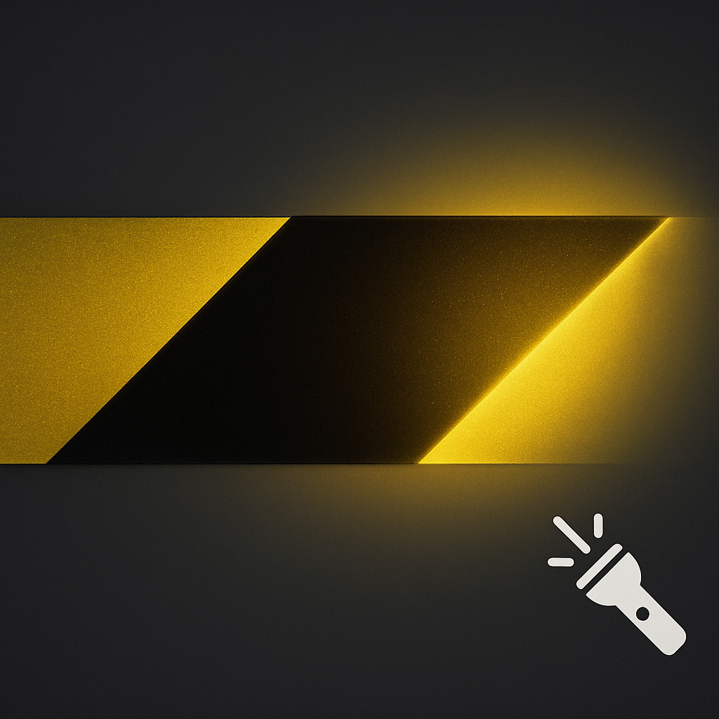 Yellow/Black Class 2 Reflective Hazard Tape