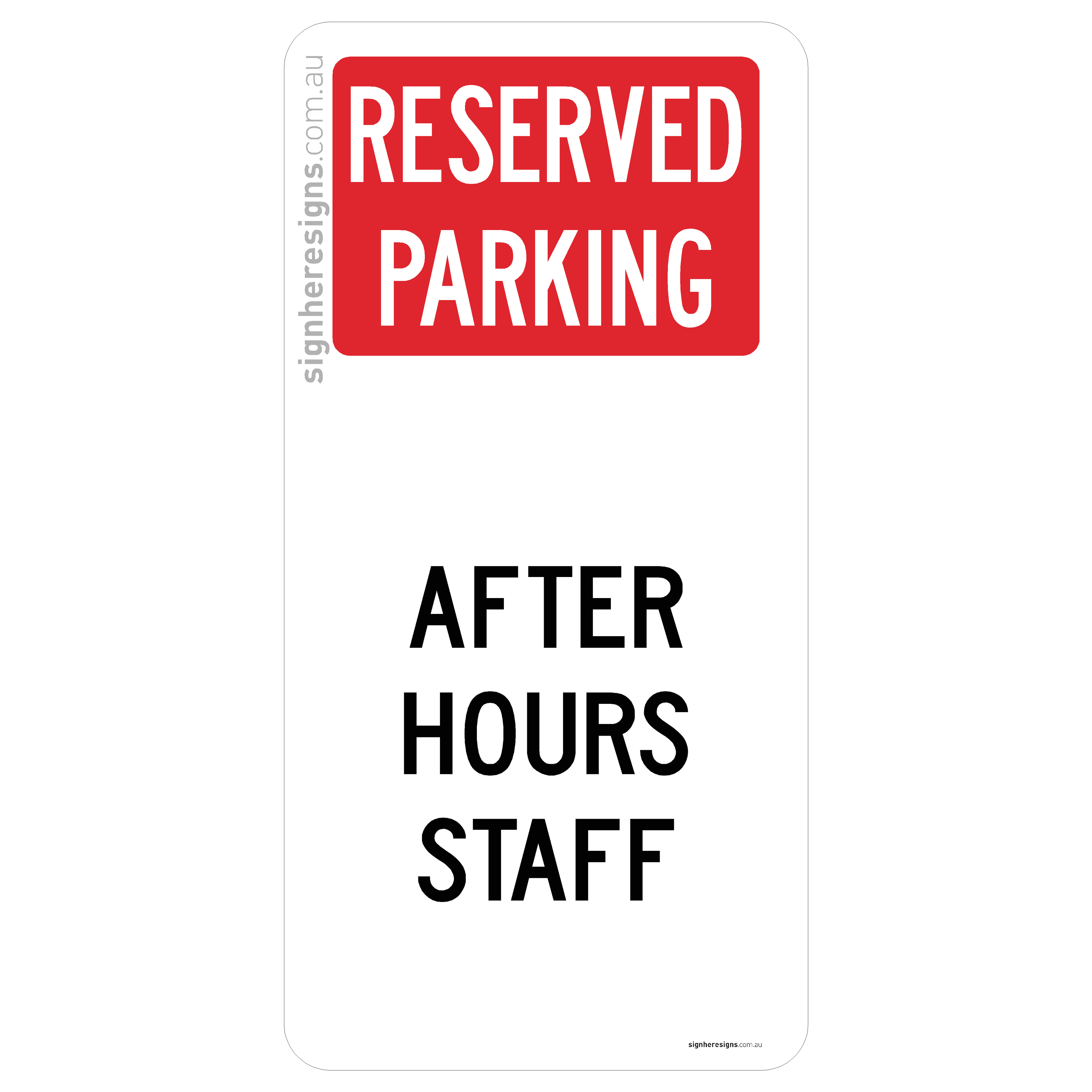 Reserved Parking - After Hours Staff
