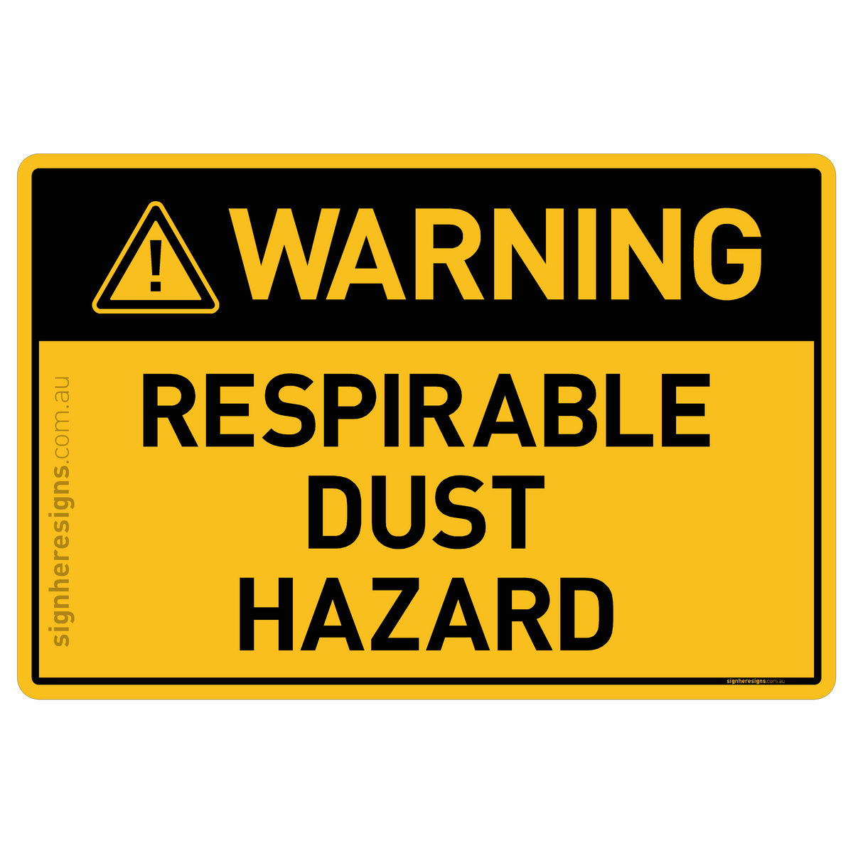 Respirable Dust Hazard Warning Sign | Buy Online – Sign Here Signs
