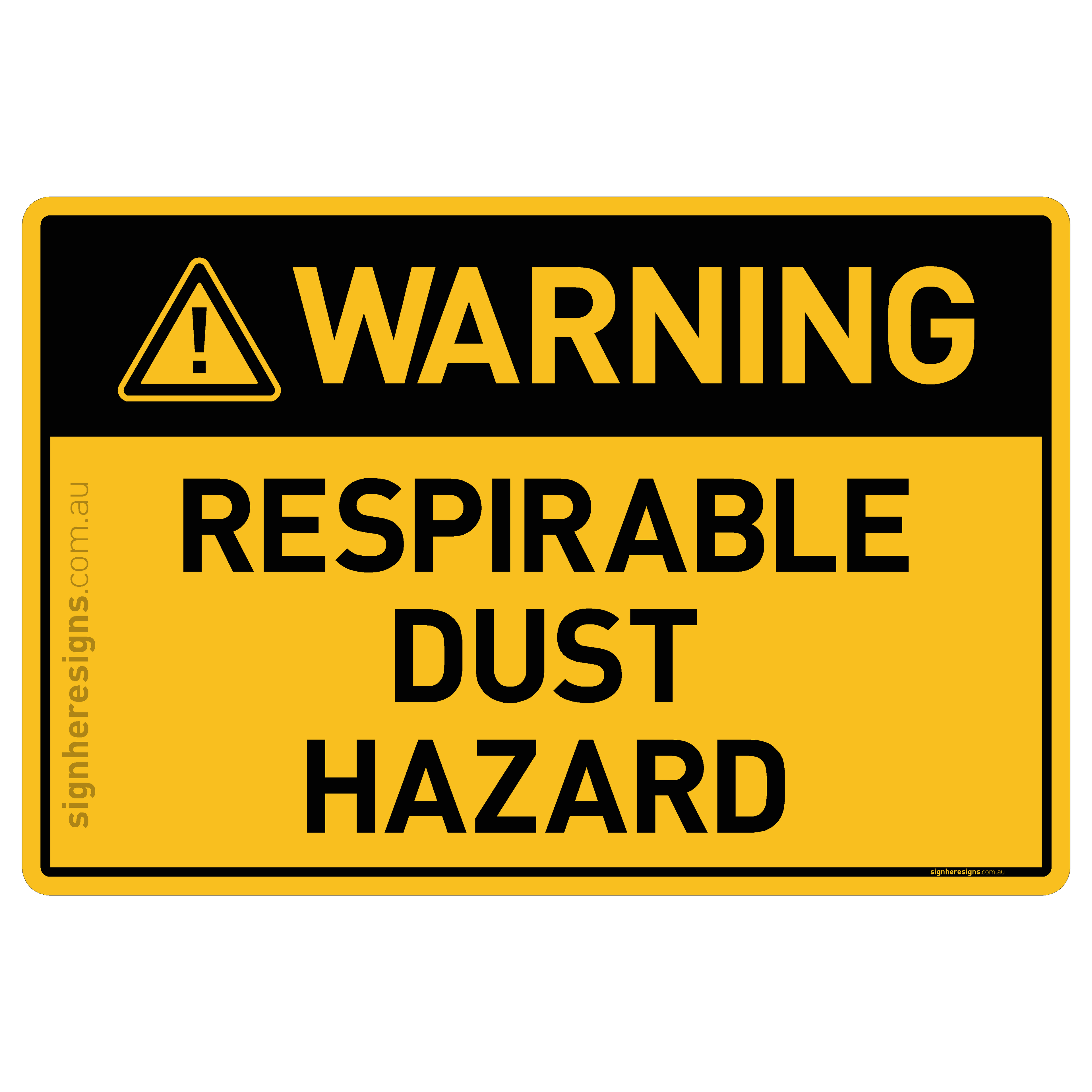Respirable Dust Hazard - Warning