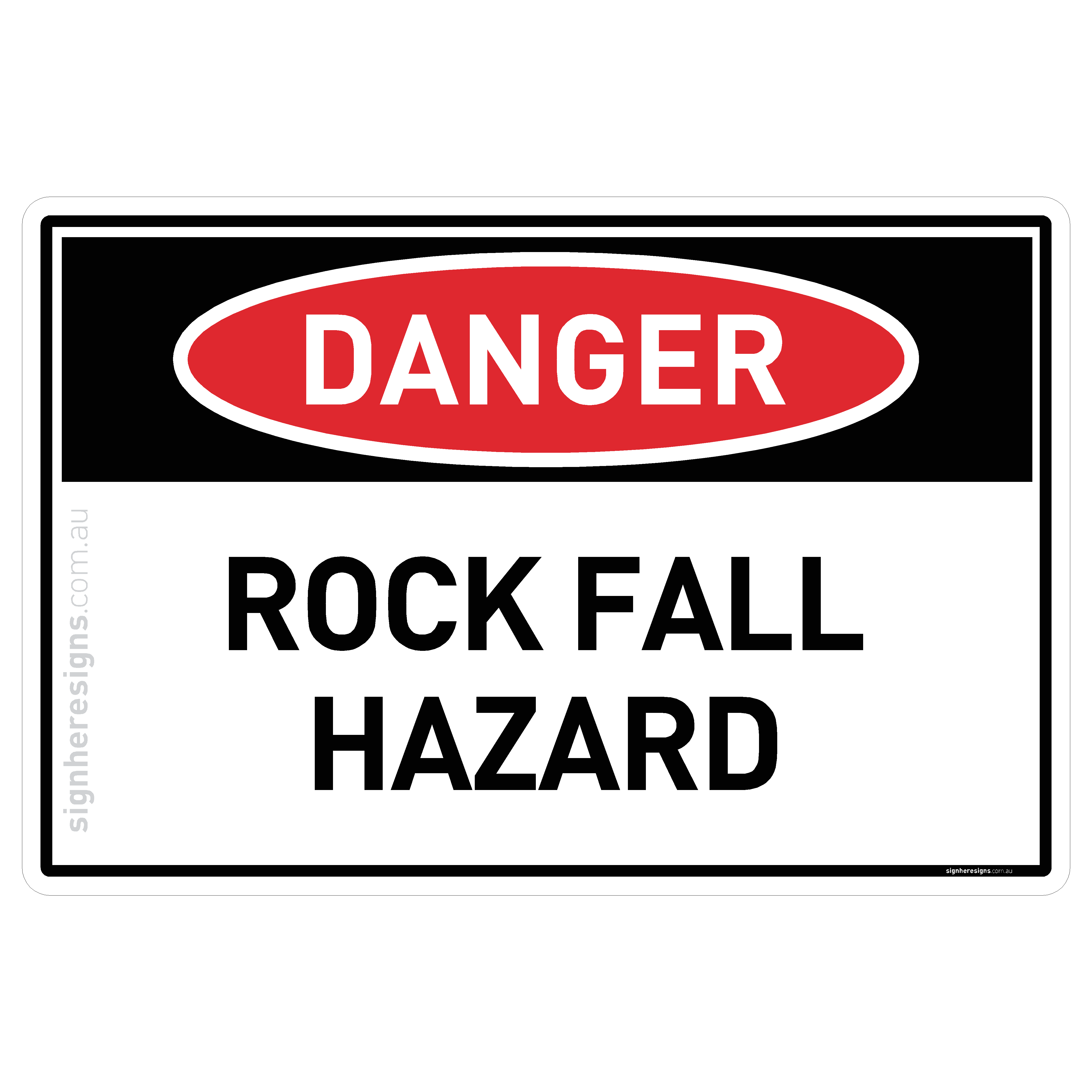 Rock Fall Hazard Danger Sign | Sign Here Signs