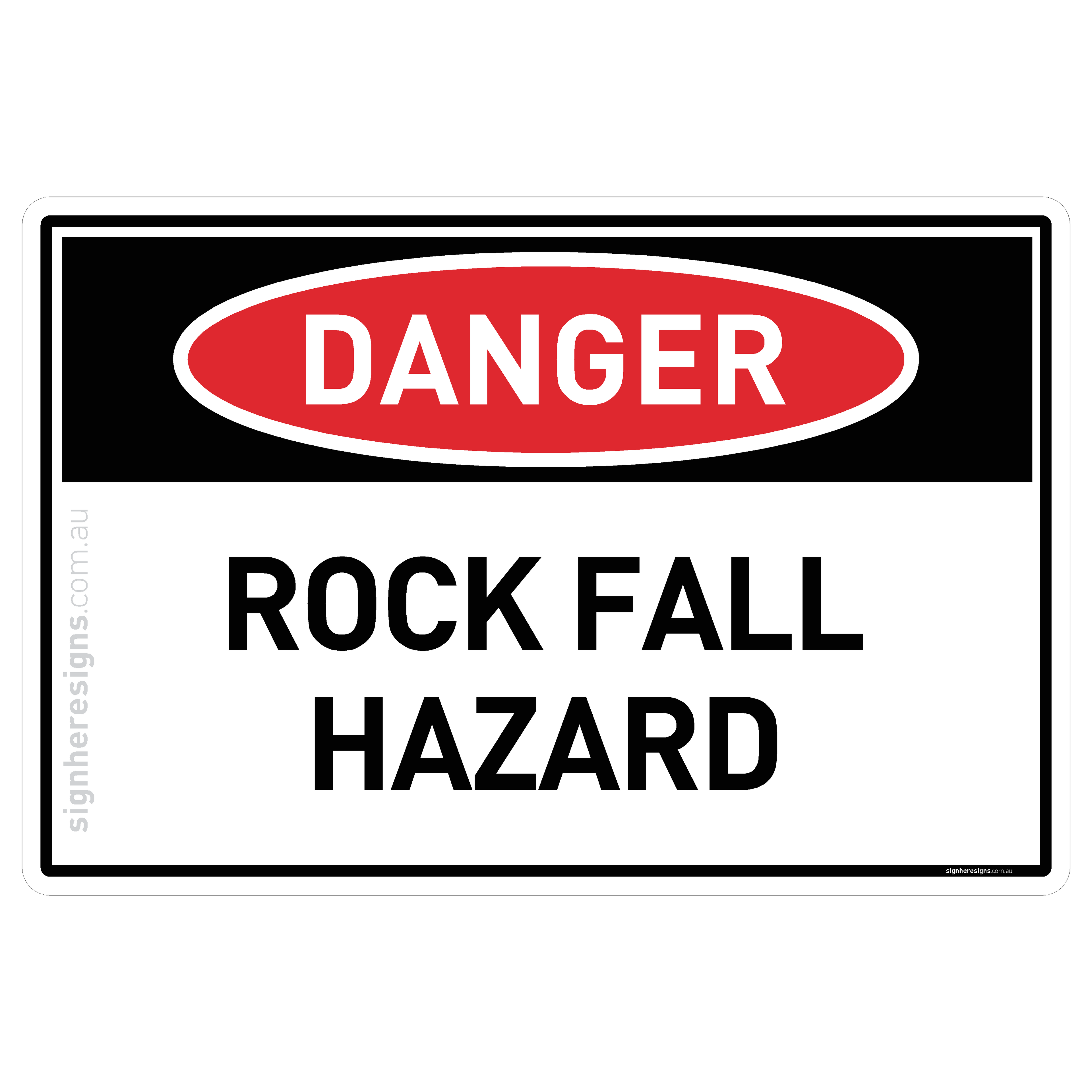 Rock Fall Hazard - Danger