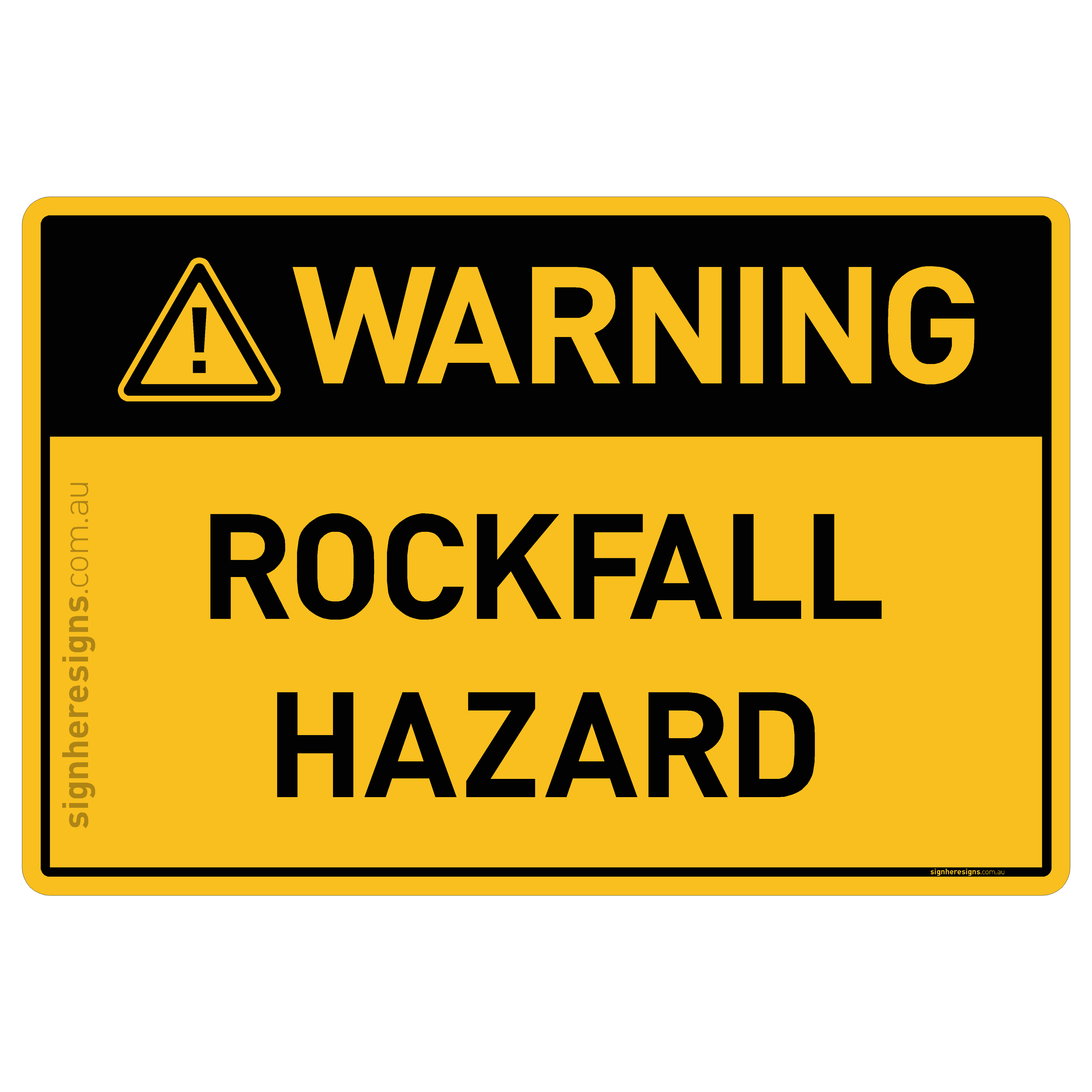 Rockfall Hazard - Warning