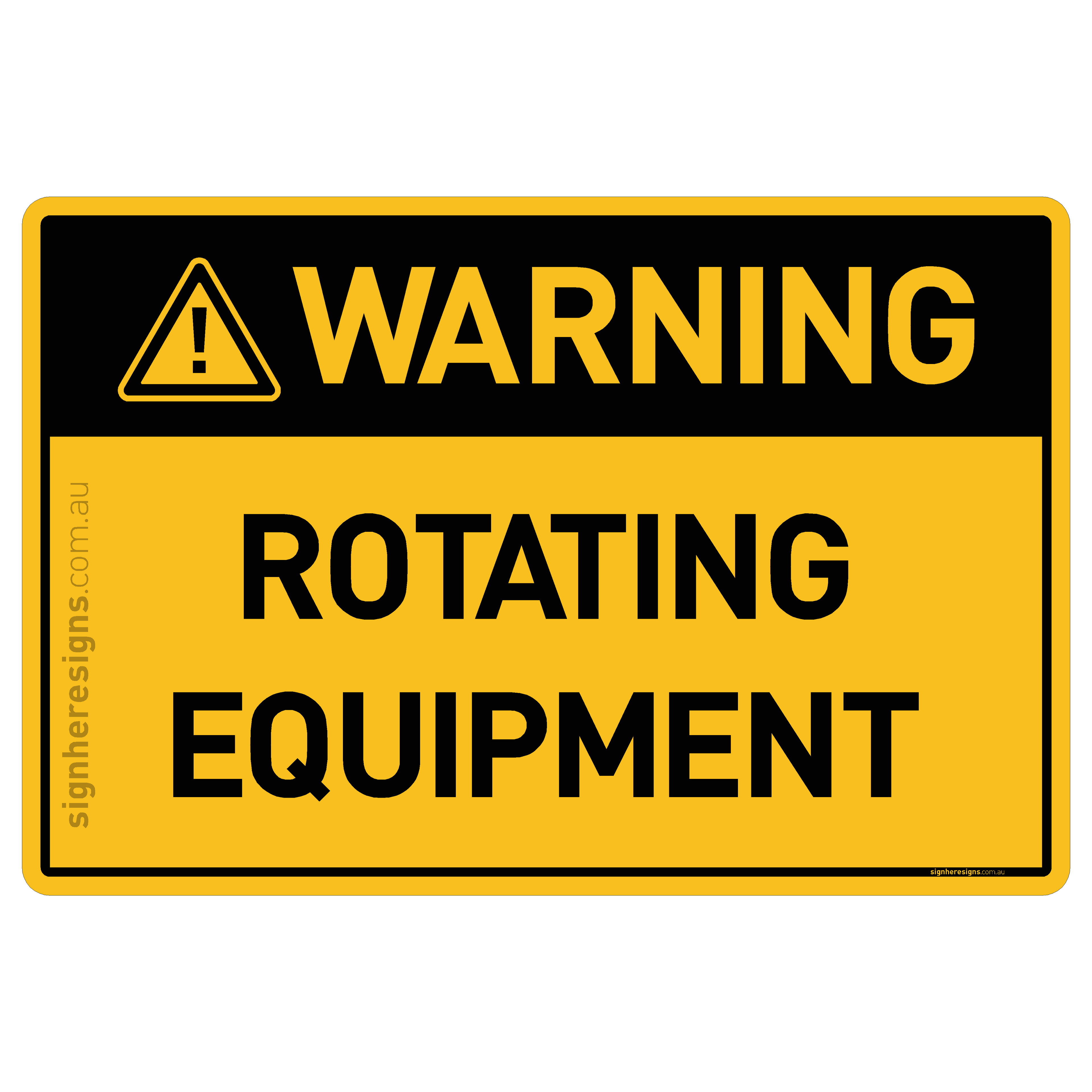 Rotating Equipment - Warning