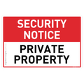 Security Notice - Private Property
