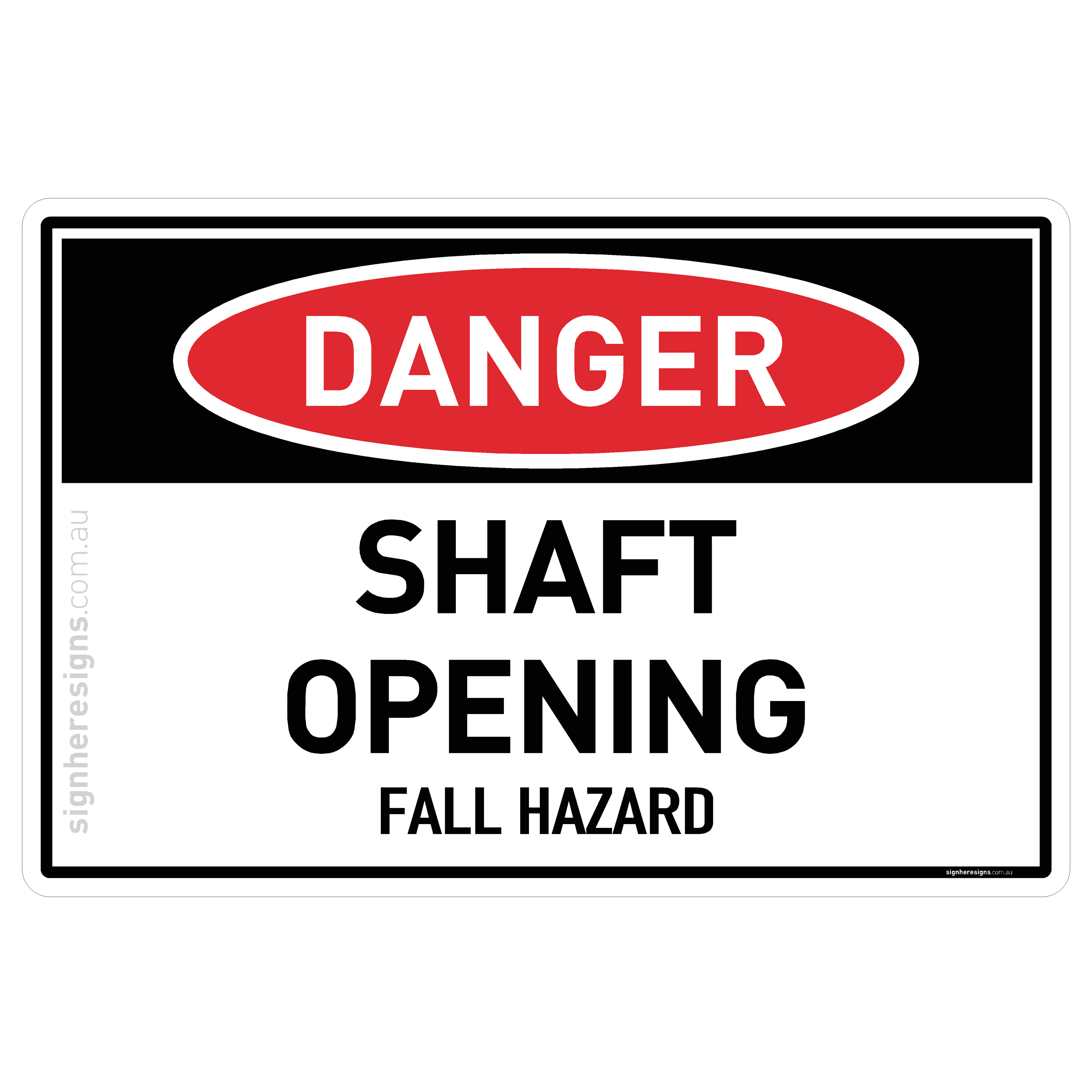 Shaft Opening - Fall Hazard - Danger