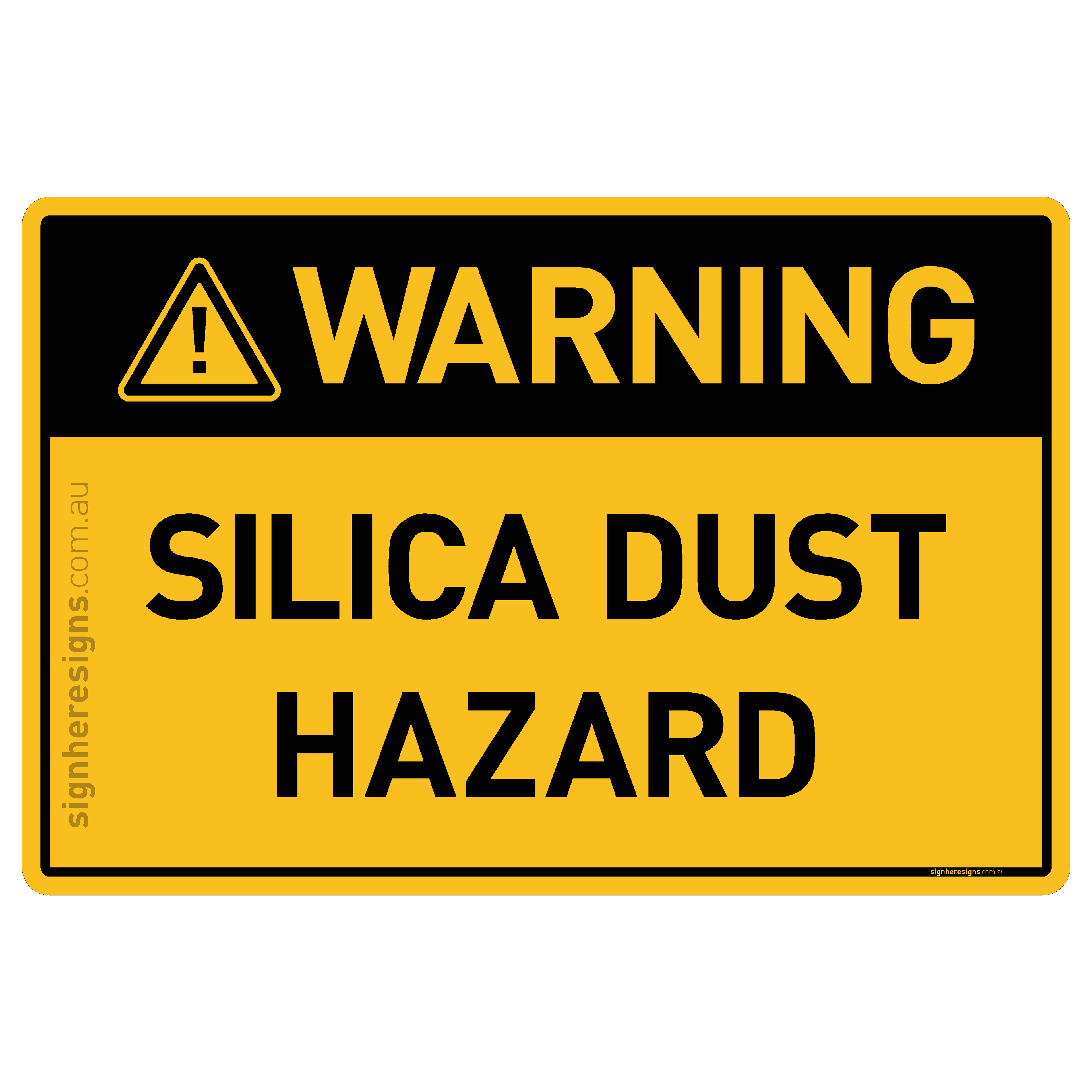 Silica Dust Hazard - Warning