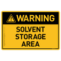 Solvent Storage Area - Warning