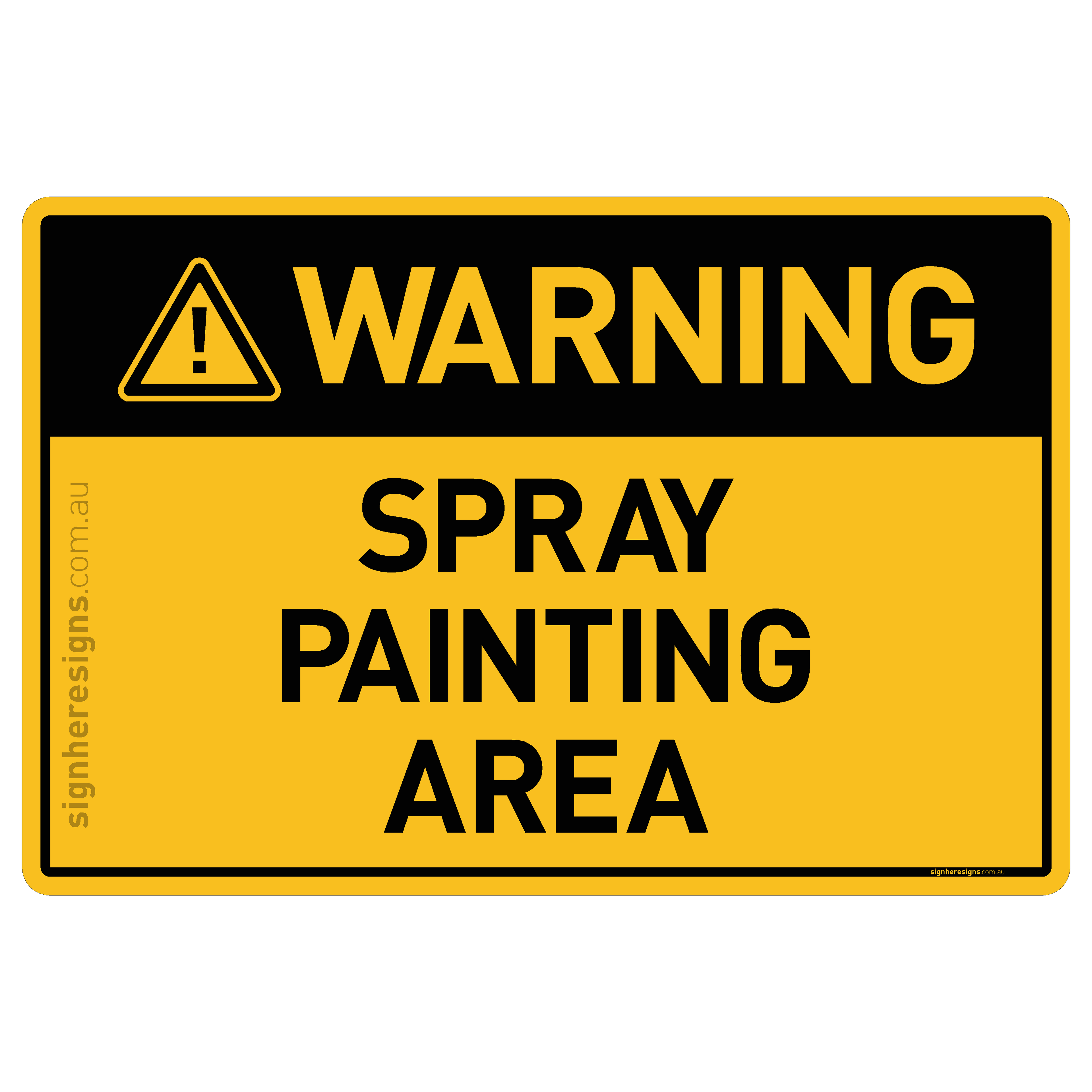 Spray Painting Area - Warning