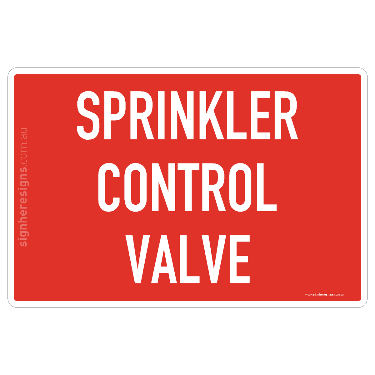 Sprinkler Control Valve Sign - Fire Safety – Sign Here Signs