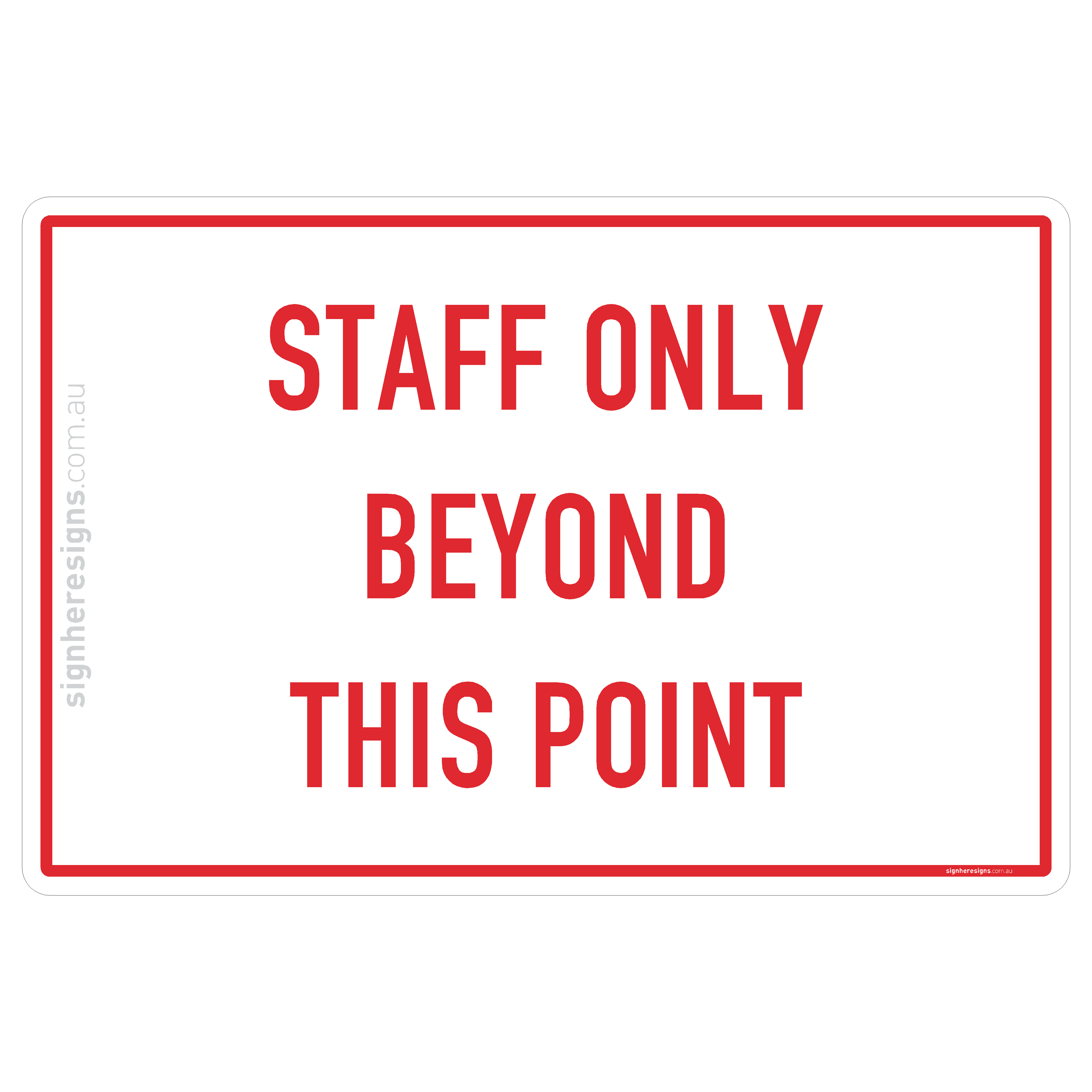 Staff Only Beyond This Point