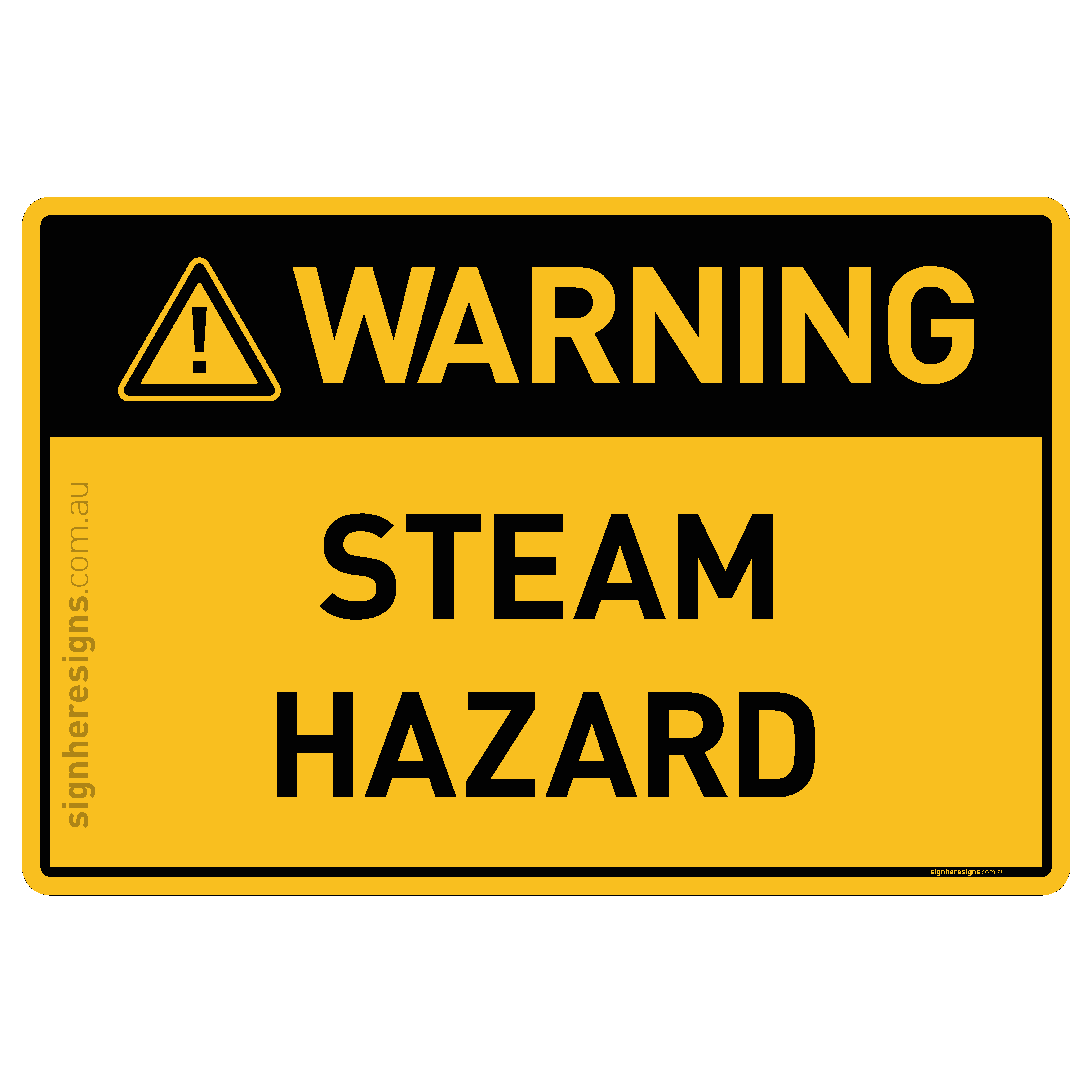 Steam Hazard Warning Sign | Buy Online – Sign Here Signs