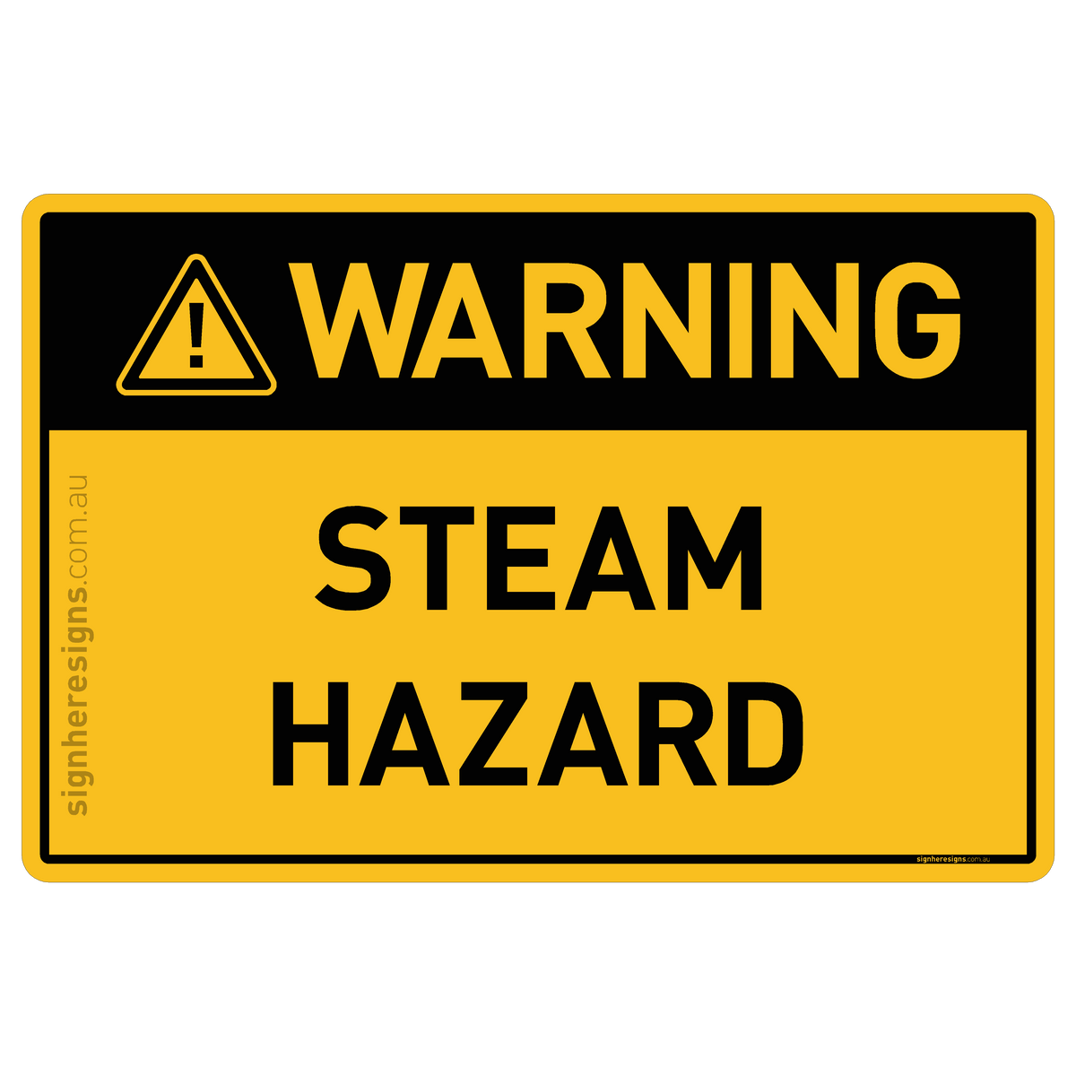 Steam Hazard Warning Sign | Buy Online – Sign Here Signs