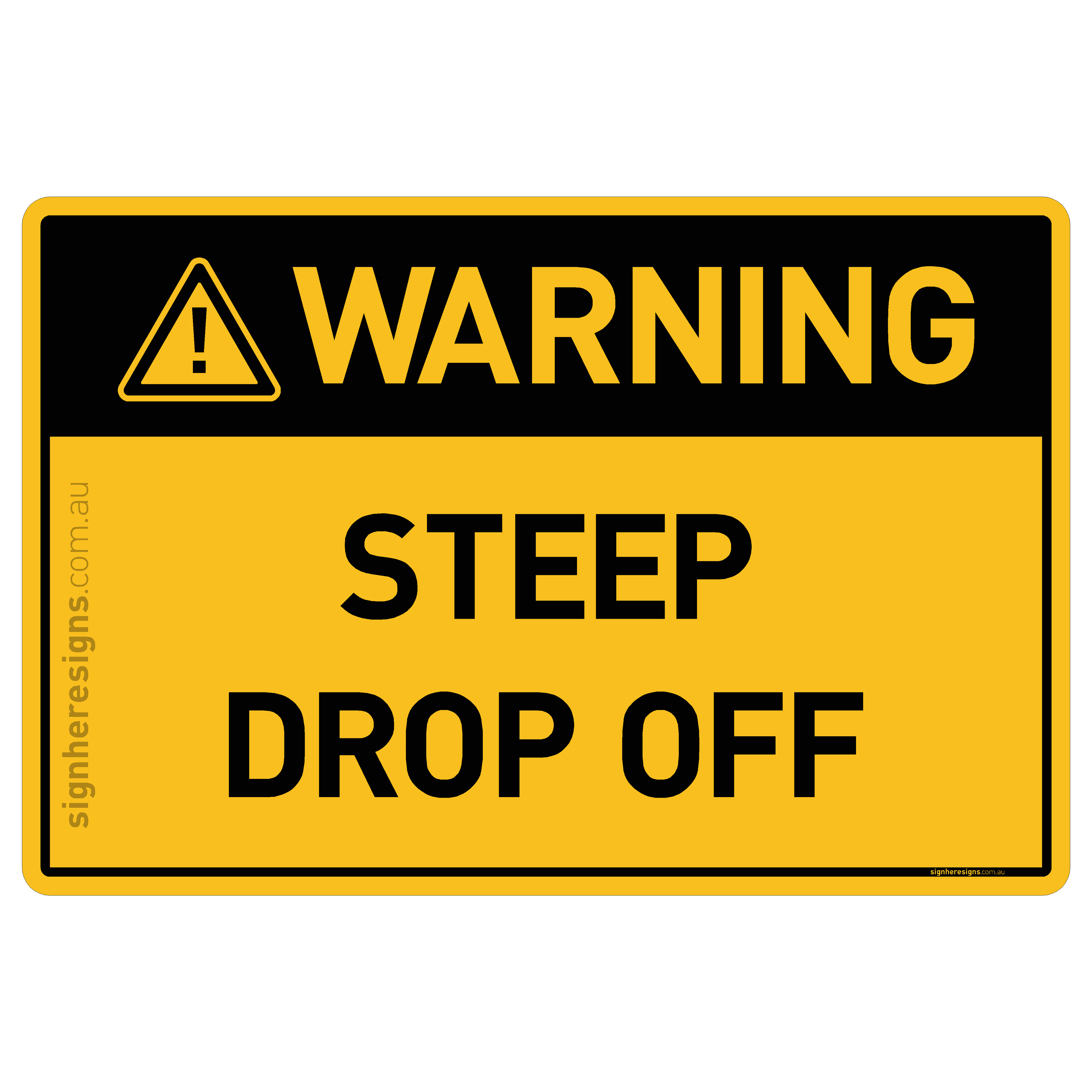 Steep Drop Off - Warning