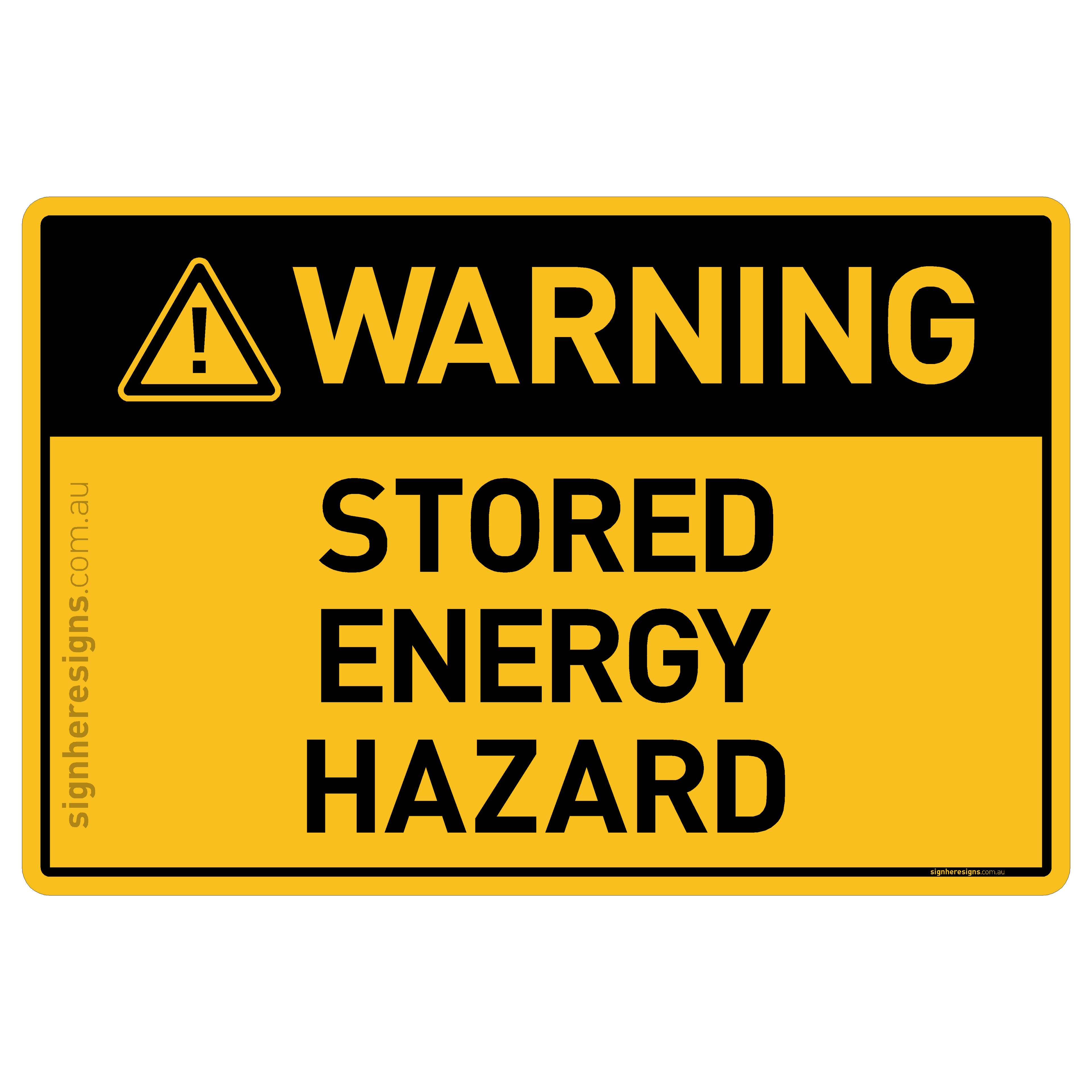 Stored Energy Hazard - Warning
