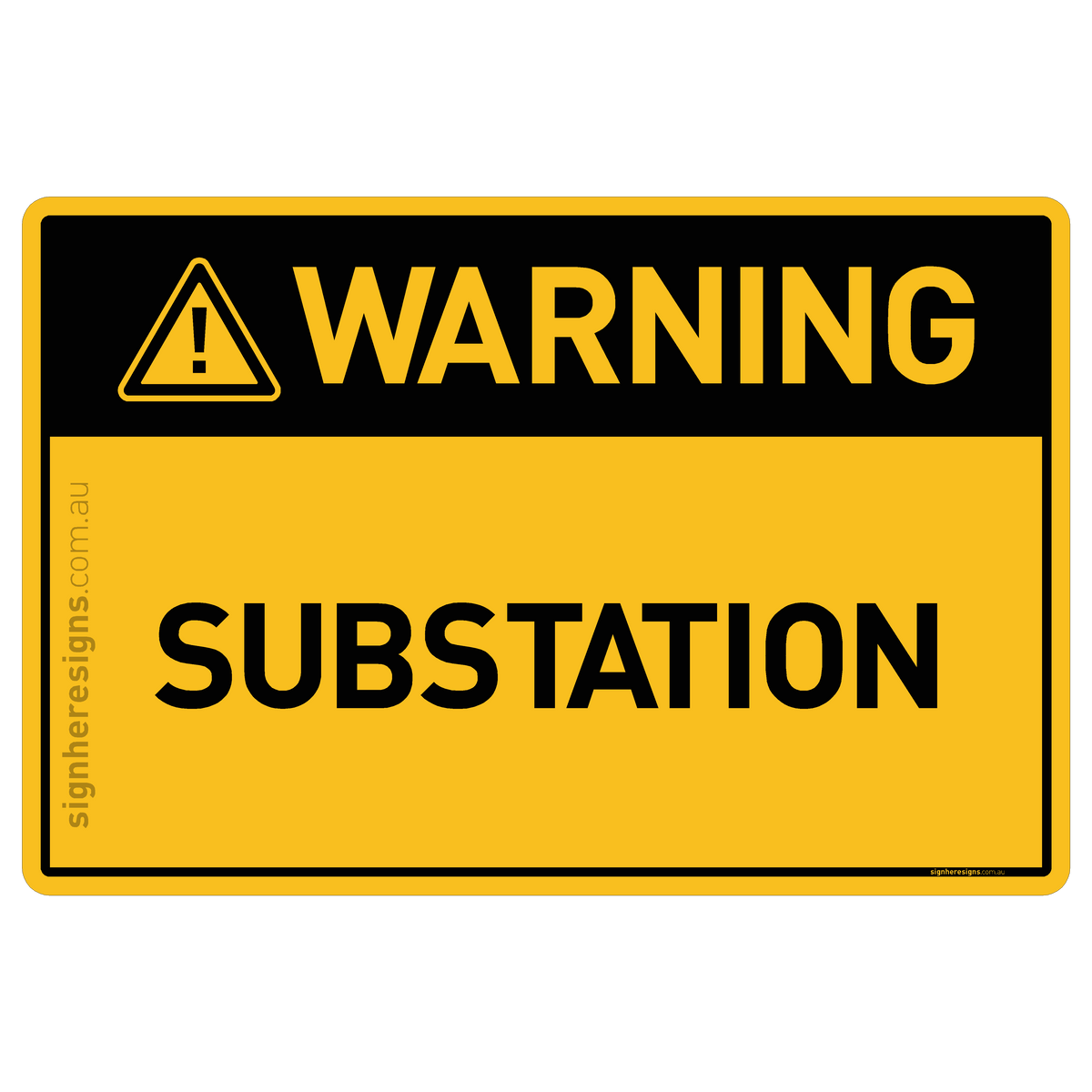 Substation Warning Sign | Buy Online – Sign Here Signs