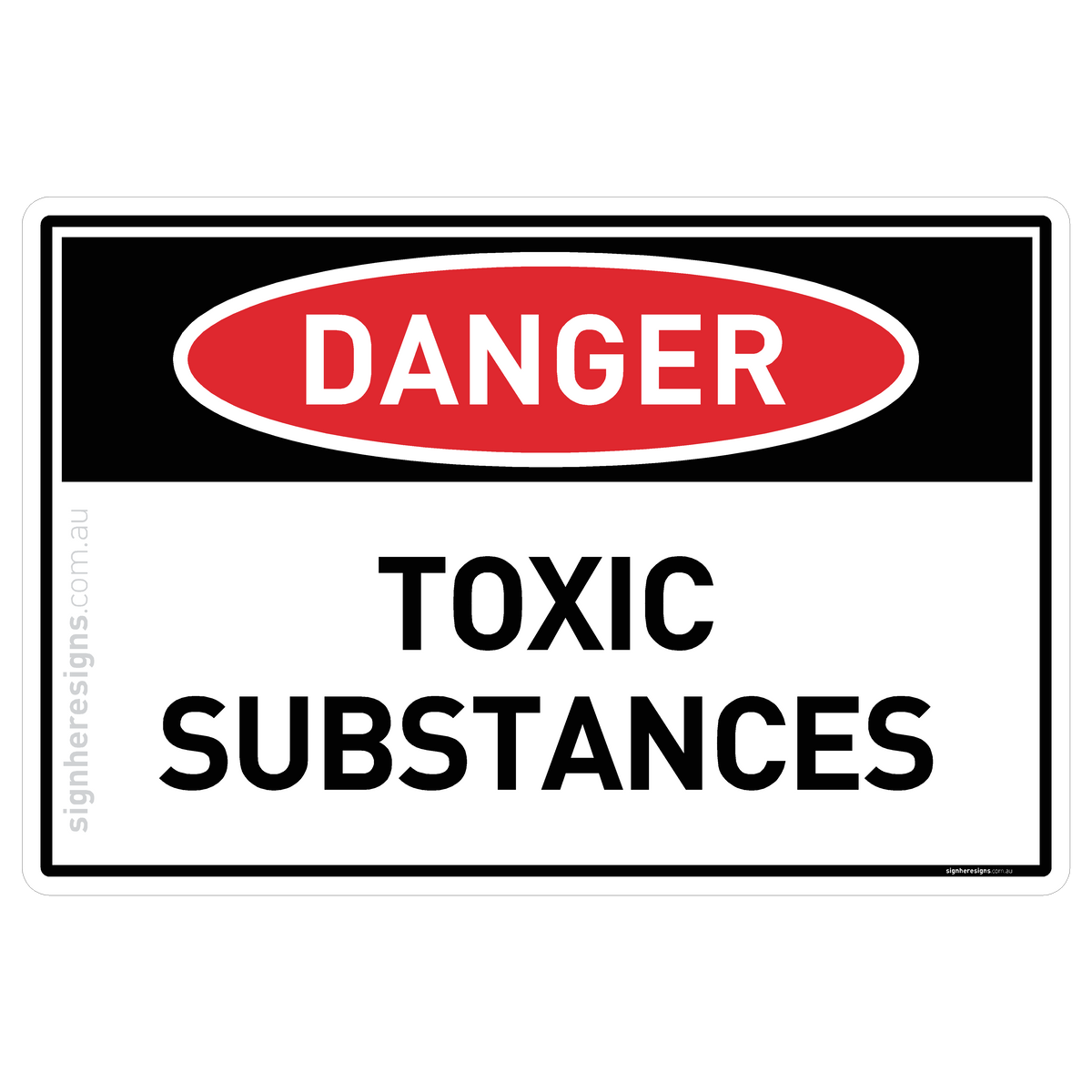 Toxic Content. Sign Toxic Substances Danger Sign | Sign Here Signs