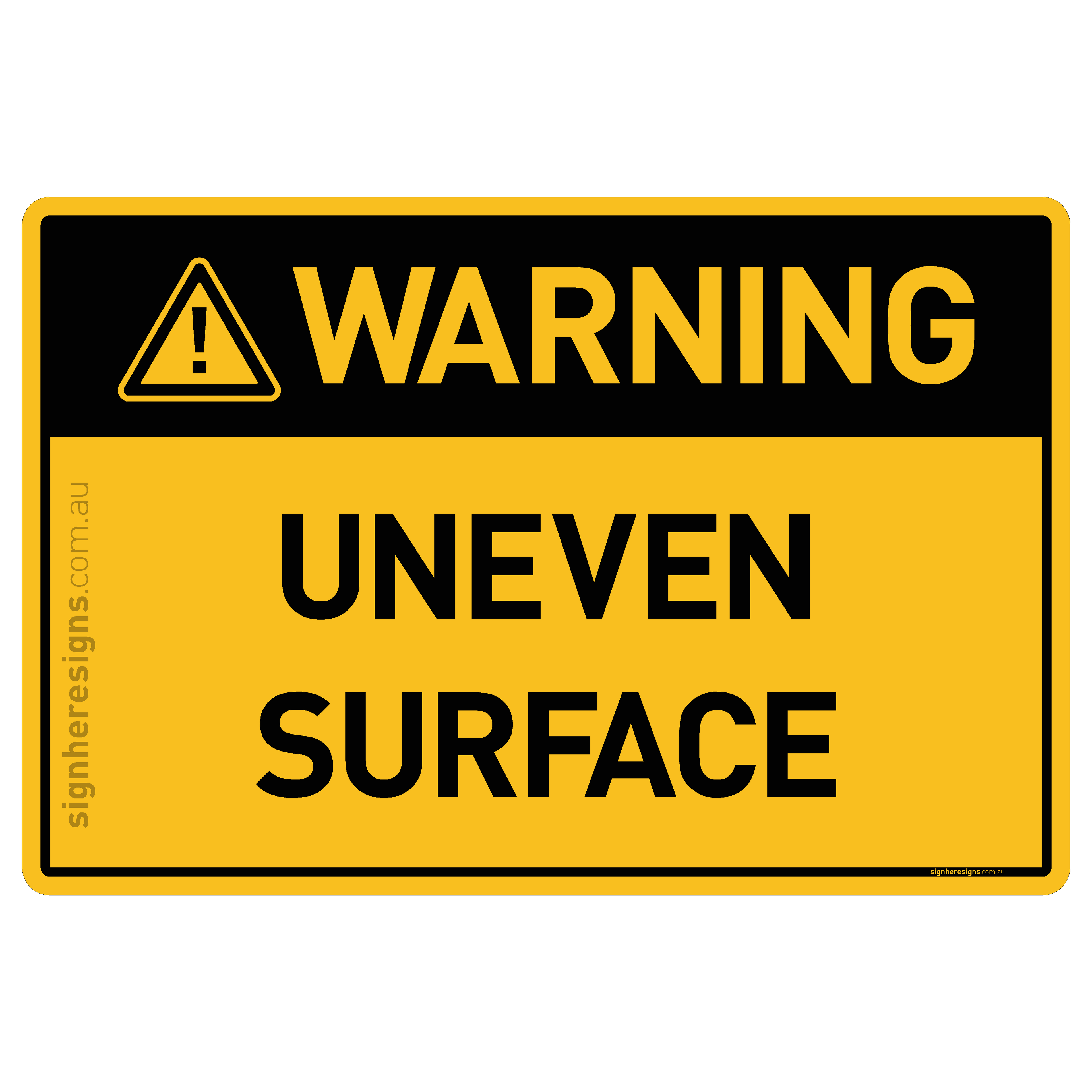 Uneven Surface - Warning