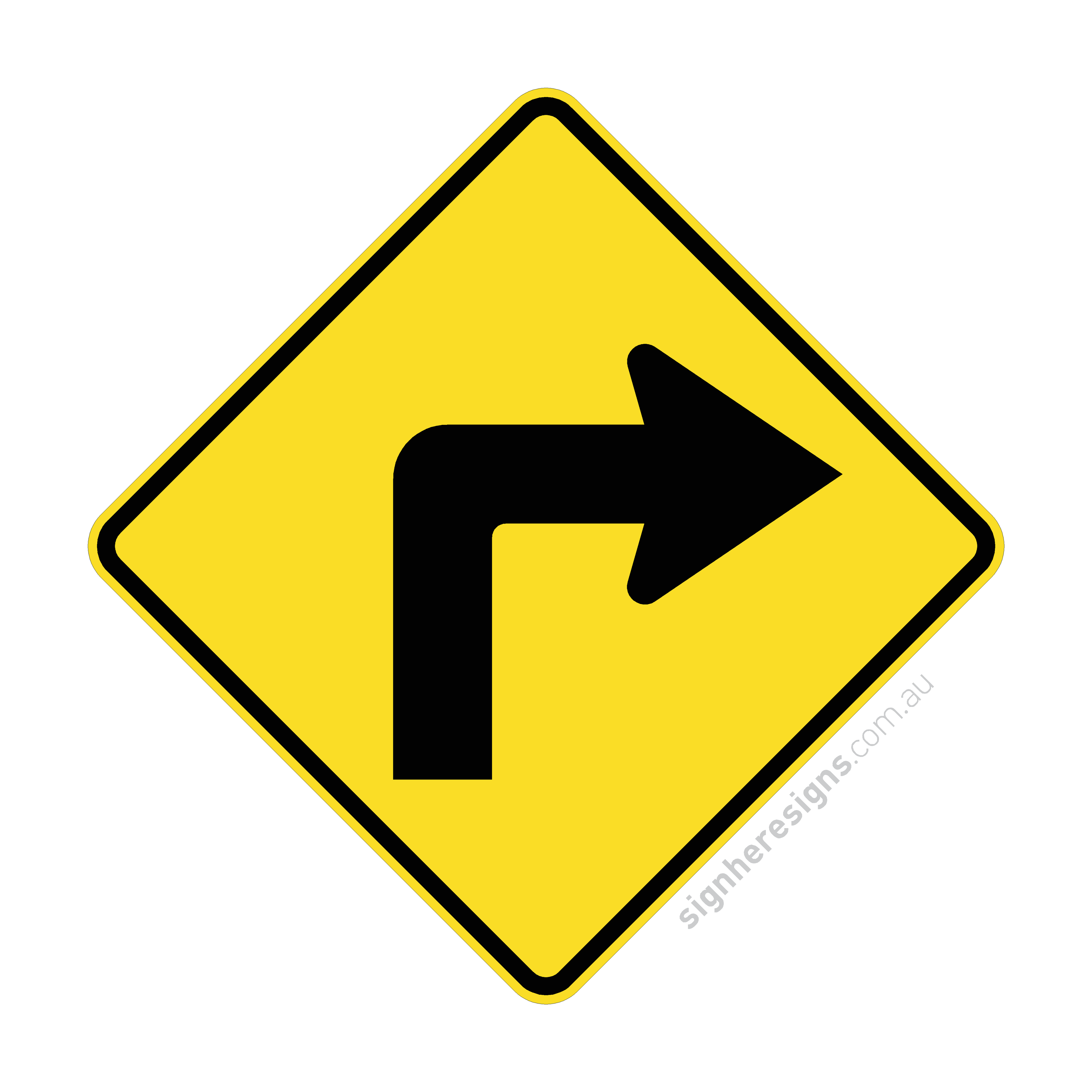 W1-1(R) Turn Right - Traffic Sign