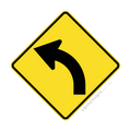 W1-3(L) Curve Left - Traffic Sign