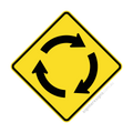 W2-7 Roundabout (Ahead) - Traffic Sign