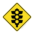 W3-3-1 Signals Ahead - Traffic Sign