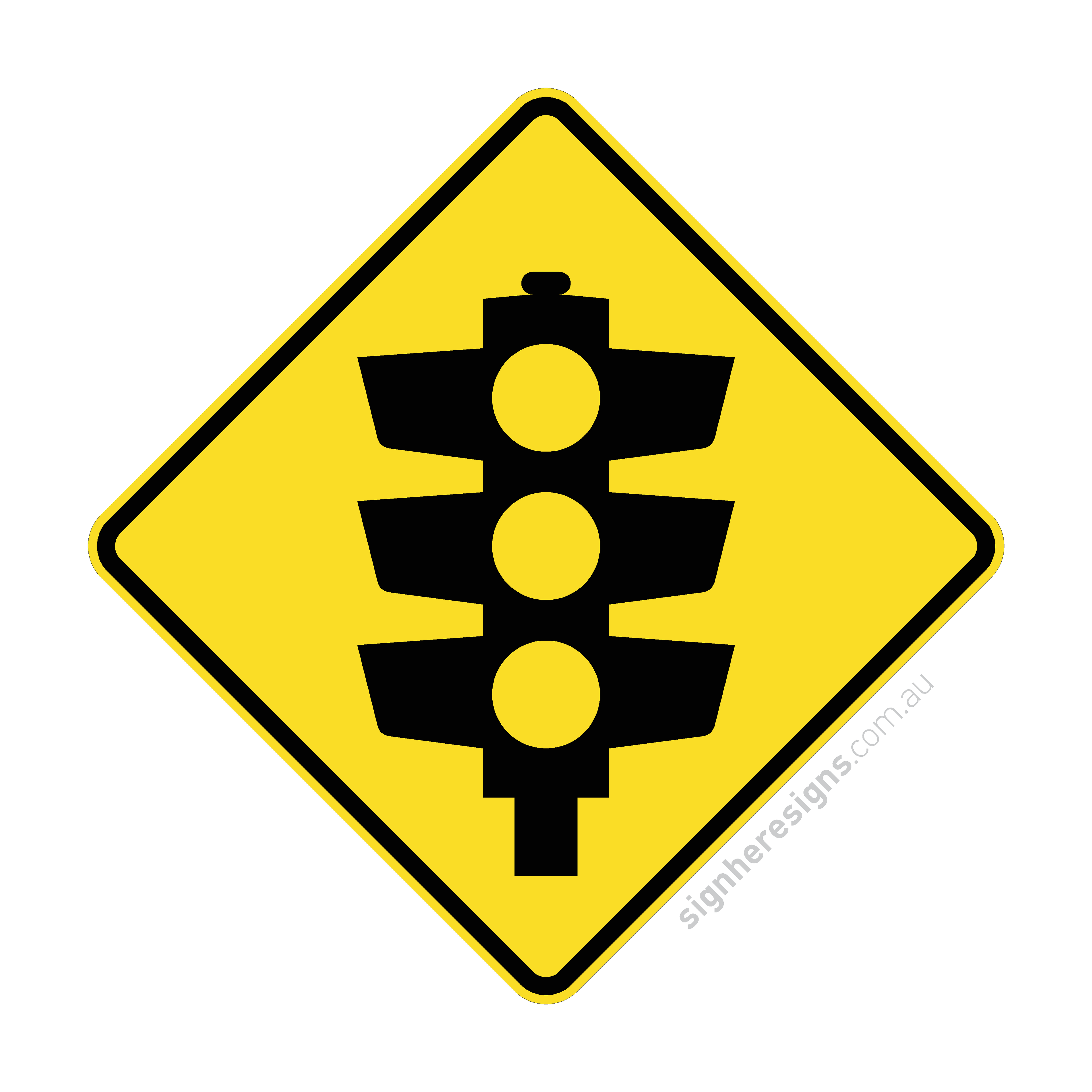 W3-3-1 Signals Ahead - Traffic Sign