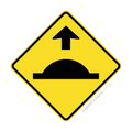 W3-4-1 Road Humps Ahead - Traffic Sign