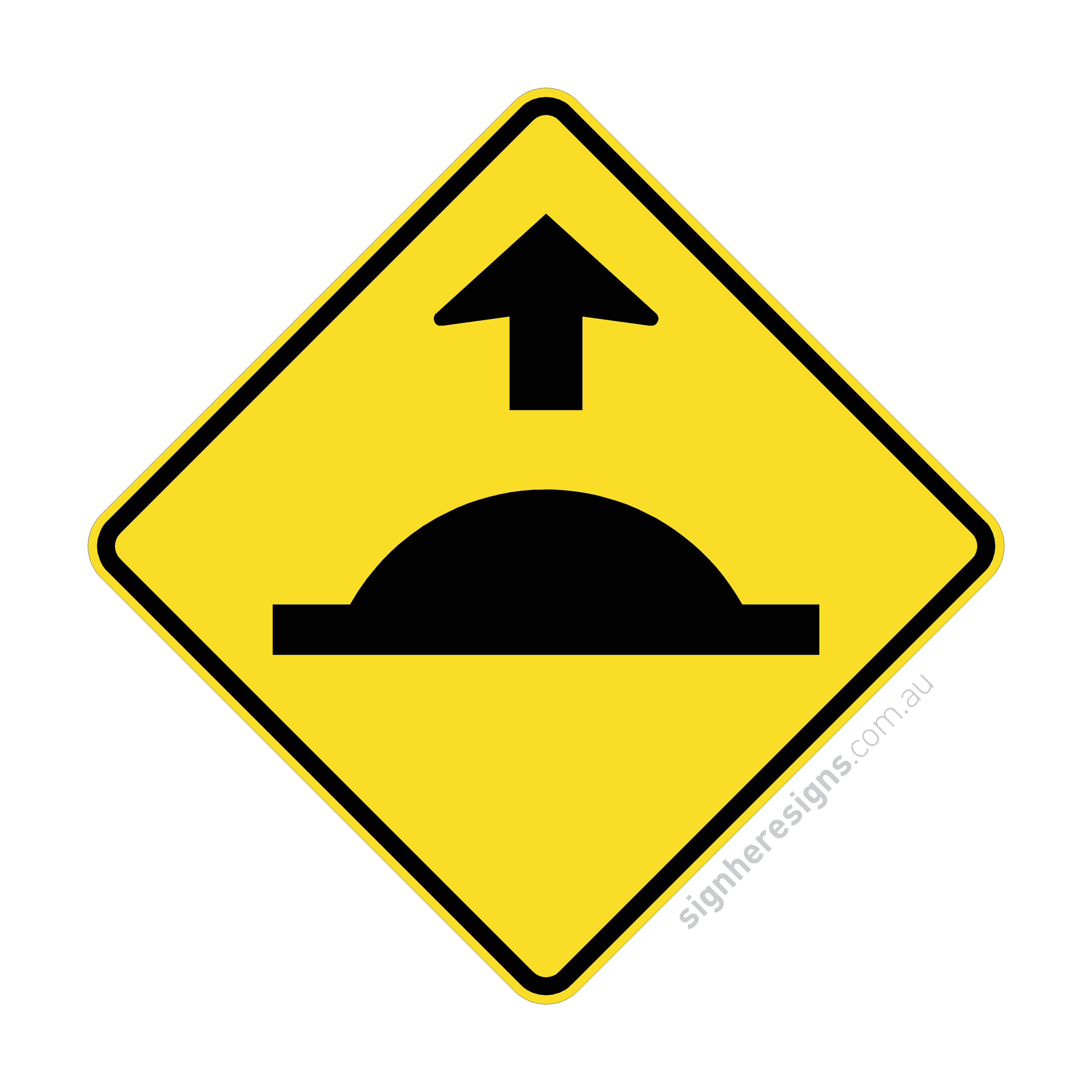 W3-4-1 Road Humps Ahead - Traffic Sign