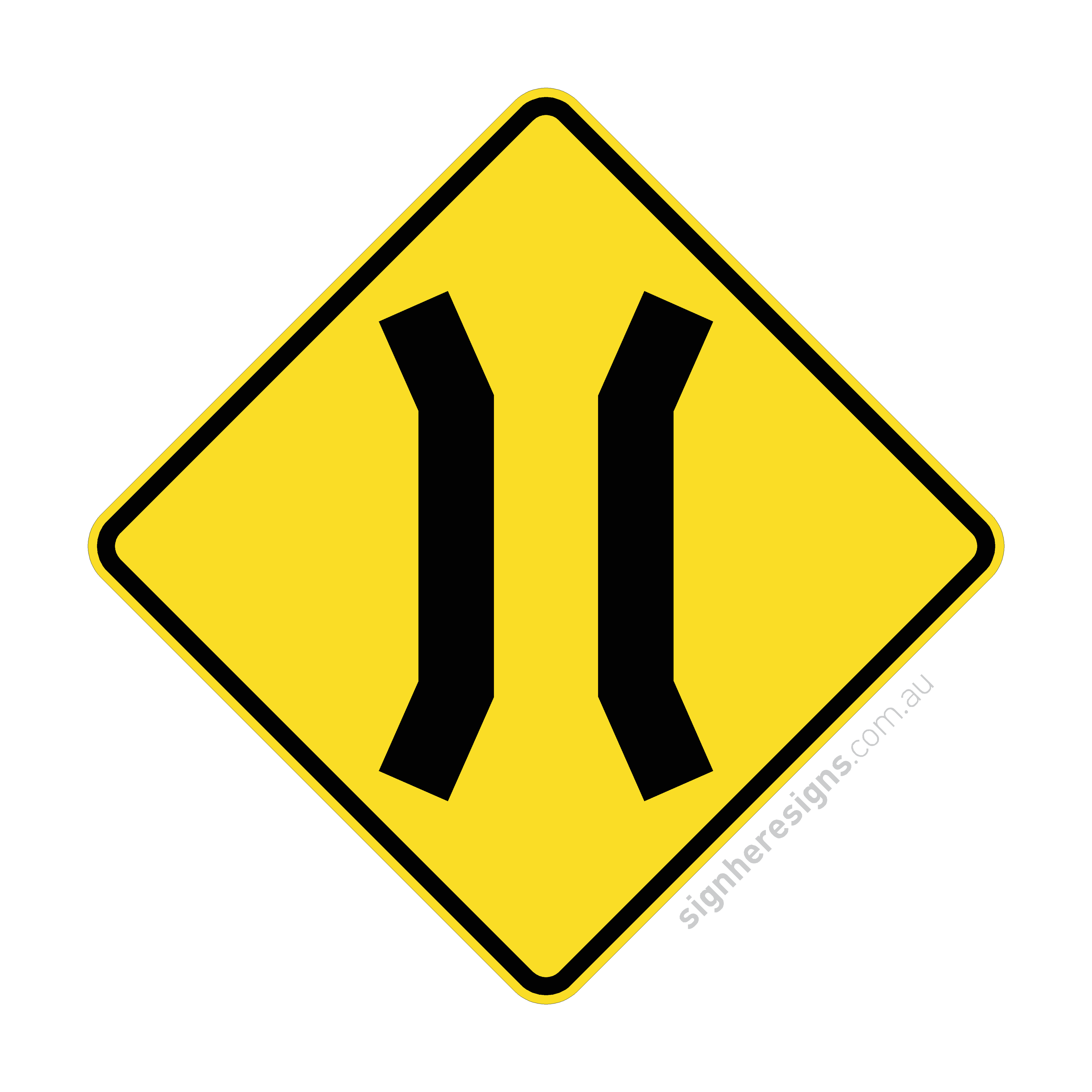 W4-1 Narrow Bridge - Traffic Sign