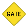 W5-14 Gate - Traffic Sign