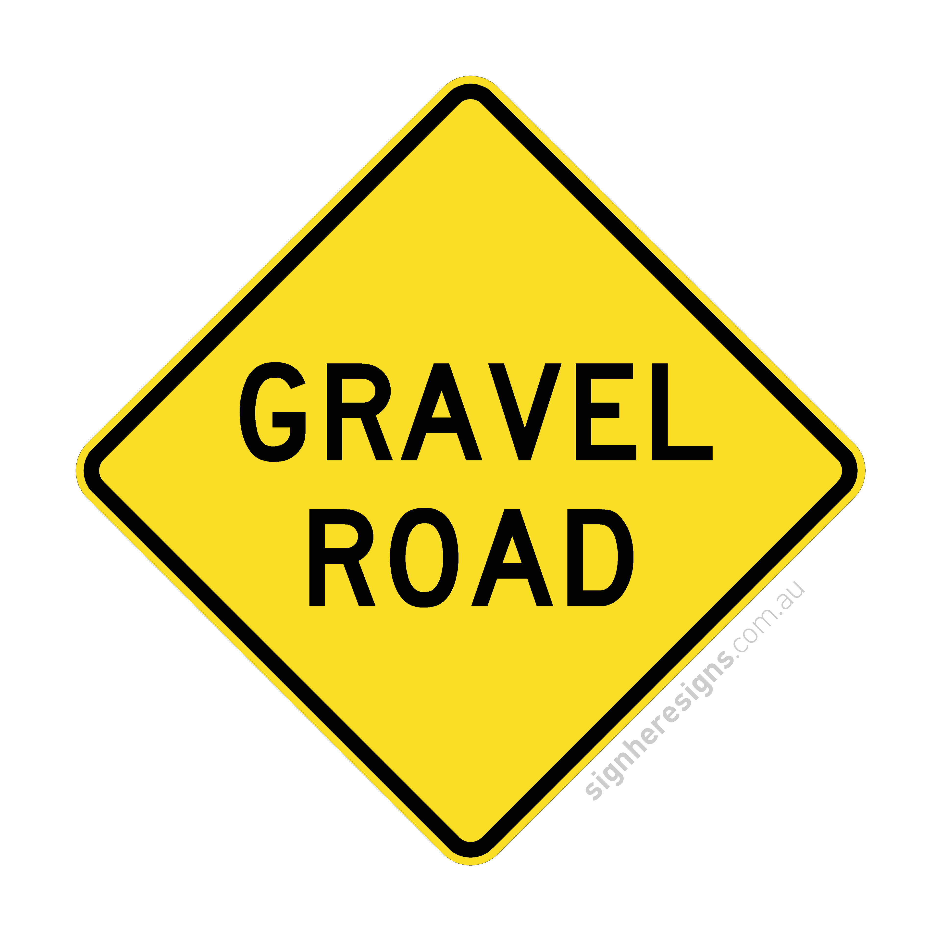 W5-19 Gravel Road - Traffic Sign