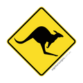 W5-29 Kangaroos - Traffic Sign