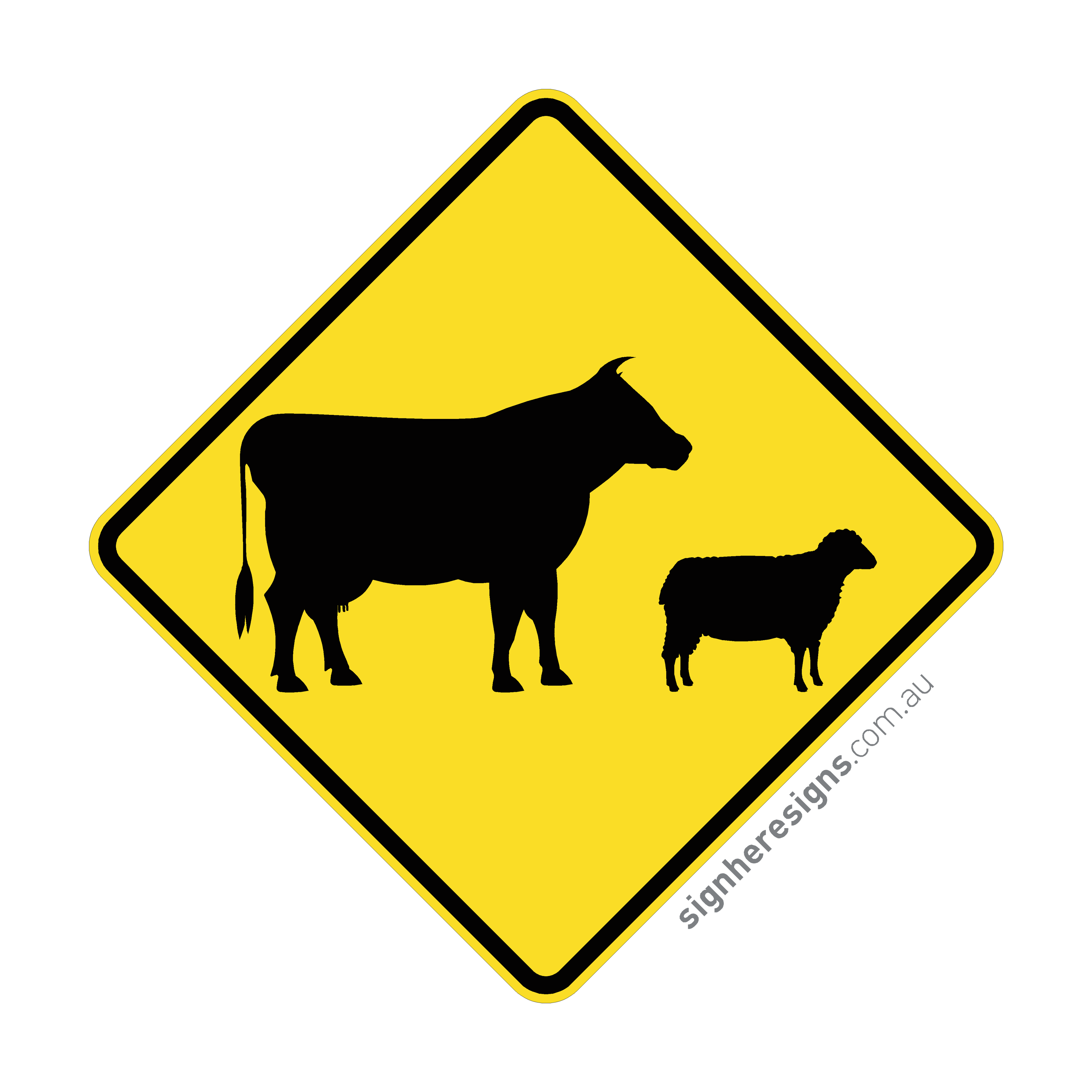 W5-38 Stock - Traffic Sign
